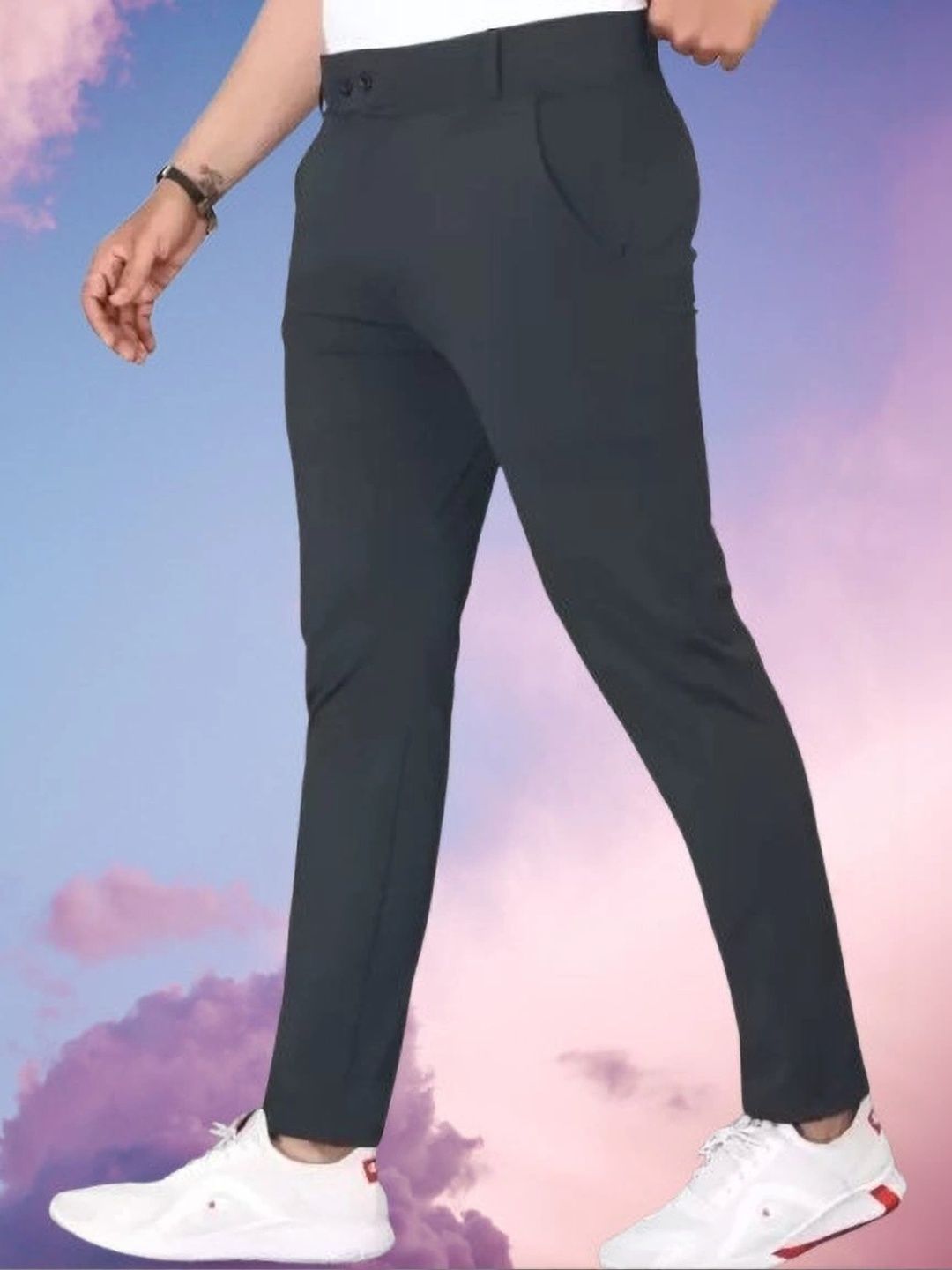 Nitya TrackP Men Smart Slim Fit Trousers-picture-48