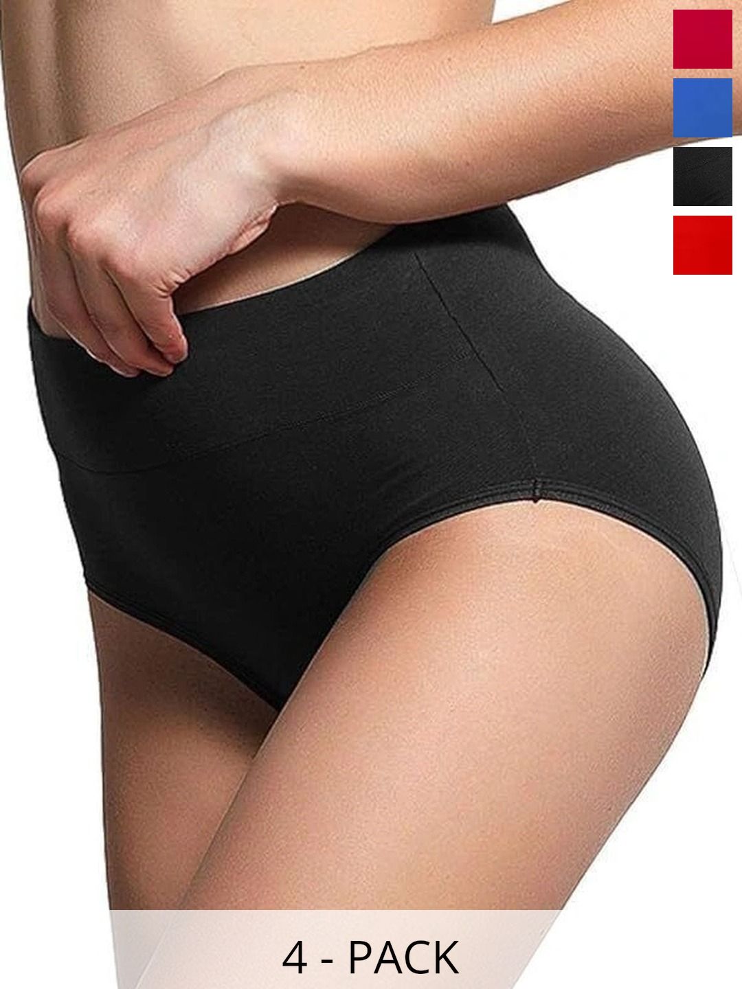Bebron Women Pack of 4 Assorted Basic Briefs-picture-24