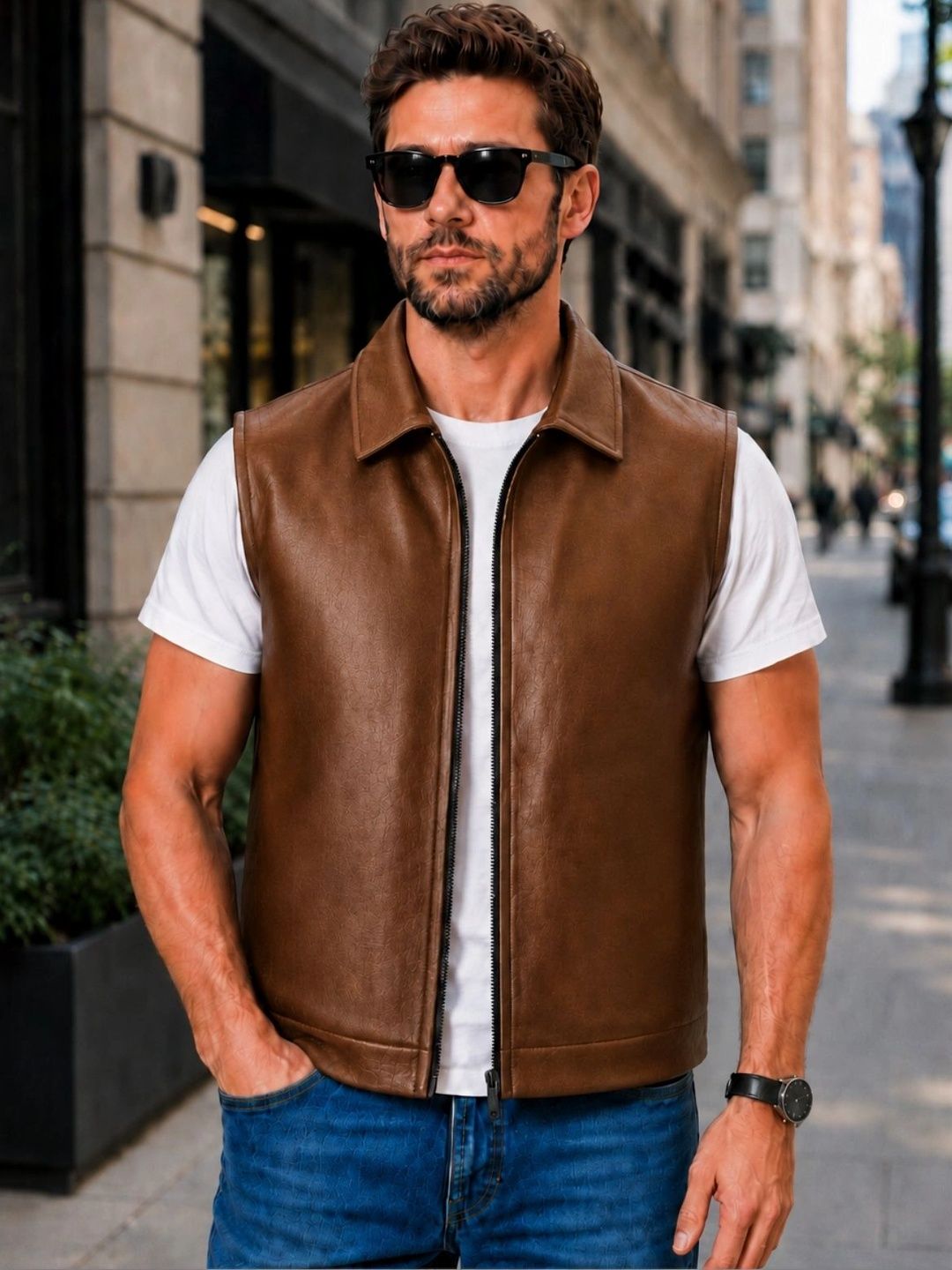 Raxedo Men Leather Training or Gym Jacket-picture-39
