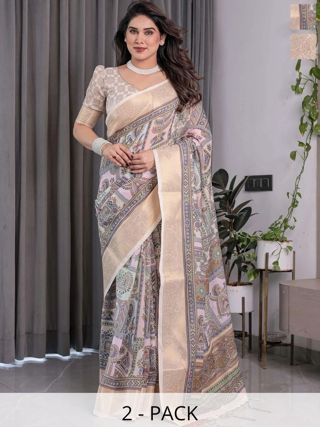 Moda Rapido Warli Art Silk Banarasi Saree-picture-14
