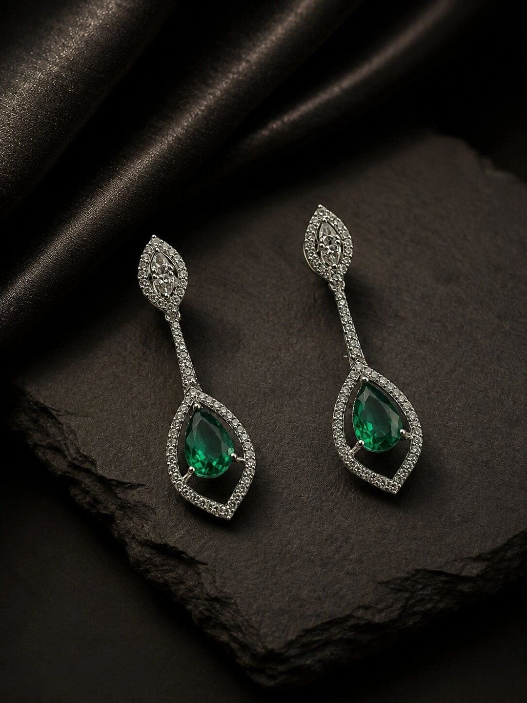 Opal Touch Teardrop Shaped Drop Earrings-picture-16