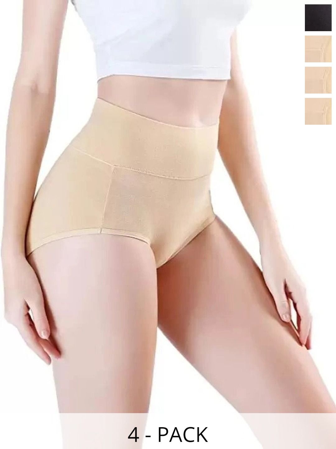 Bebron Women Pack of 4 Assorted Basic Briefs-picture-20