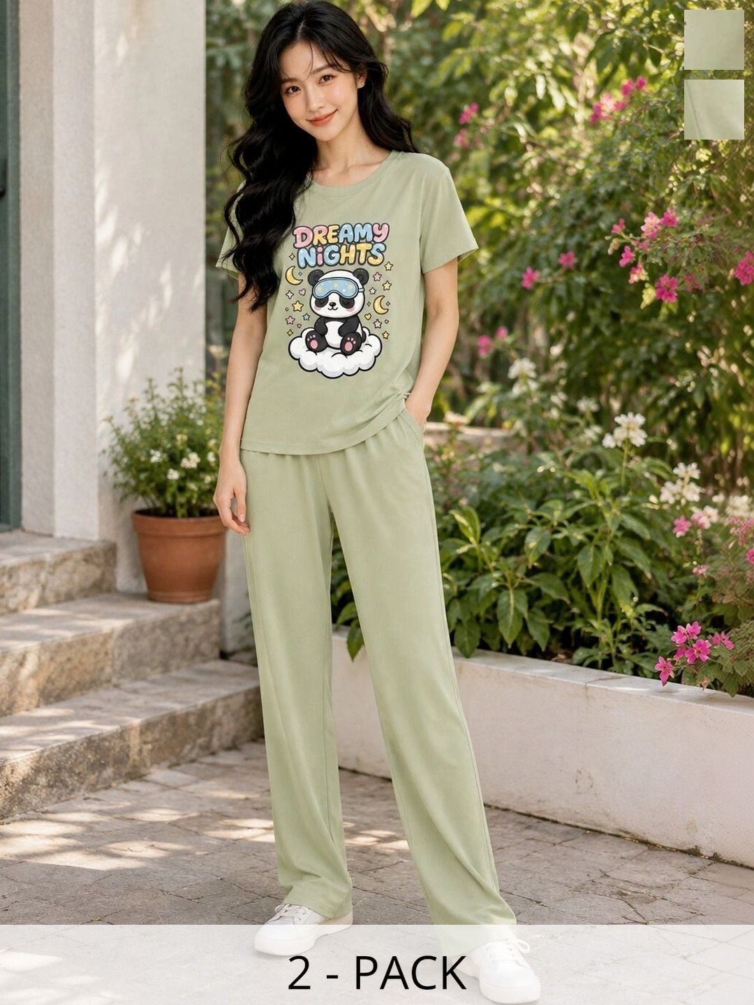 ELVIA Women Printed Night suit-picture-22