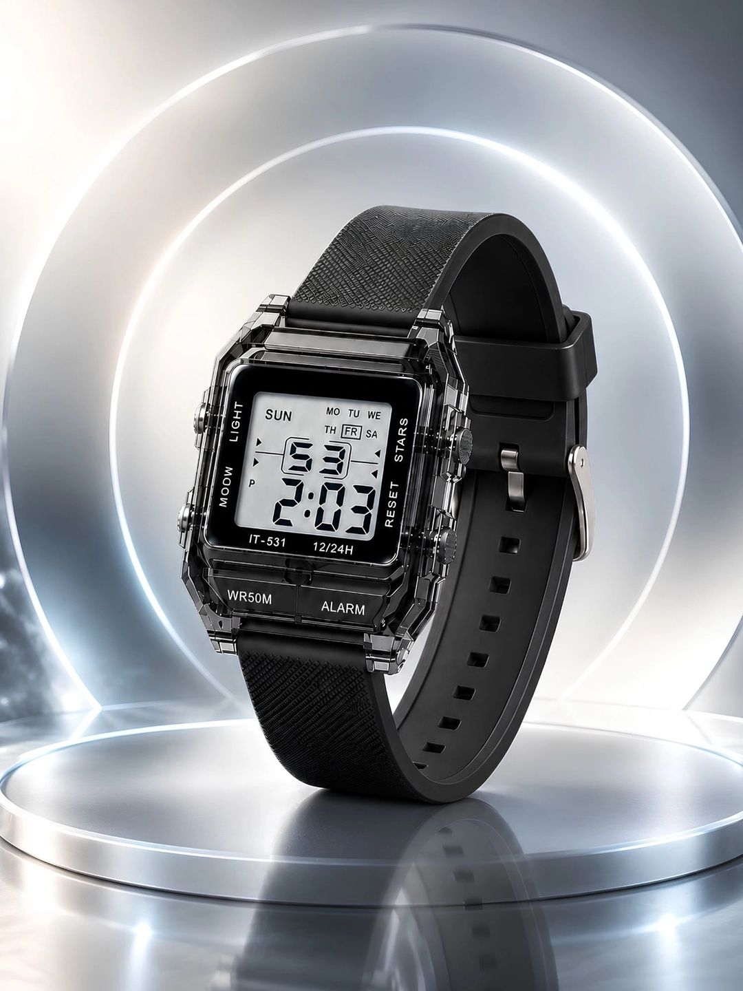 LOOKHAA Unisex Kids Dial & Straps Digital Watch LOOK33DC1_BLACK-image-45
