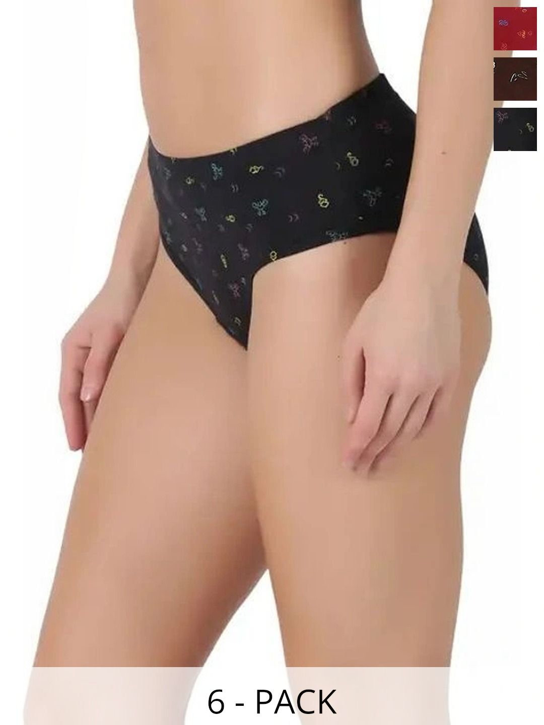Bebron Women Pack of 6 Printed Assorted Cotton Bikini-picture-12