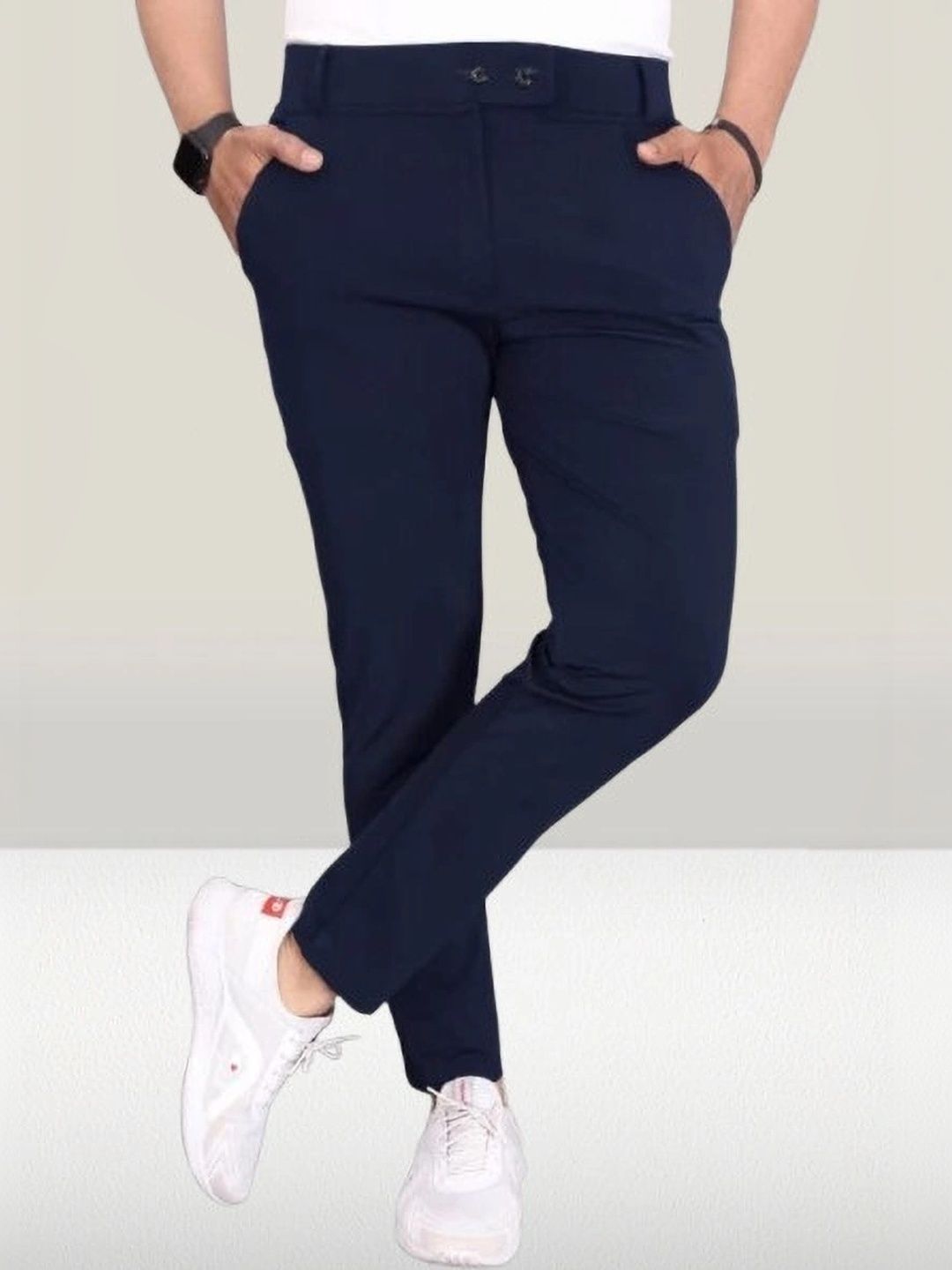 Nitya TrackP Men Smart Slim Fit Trousers-picture-14