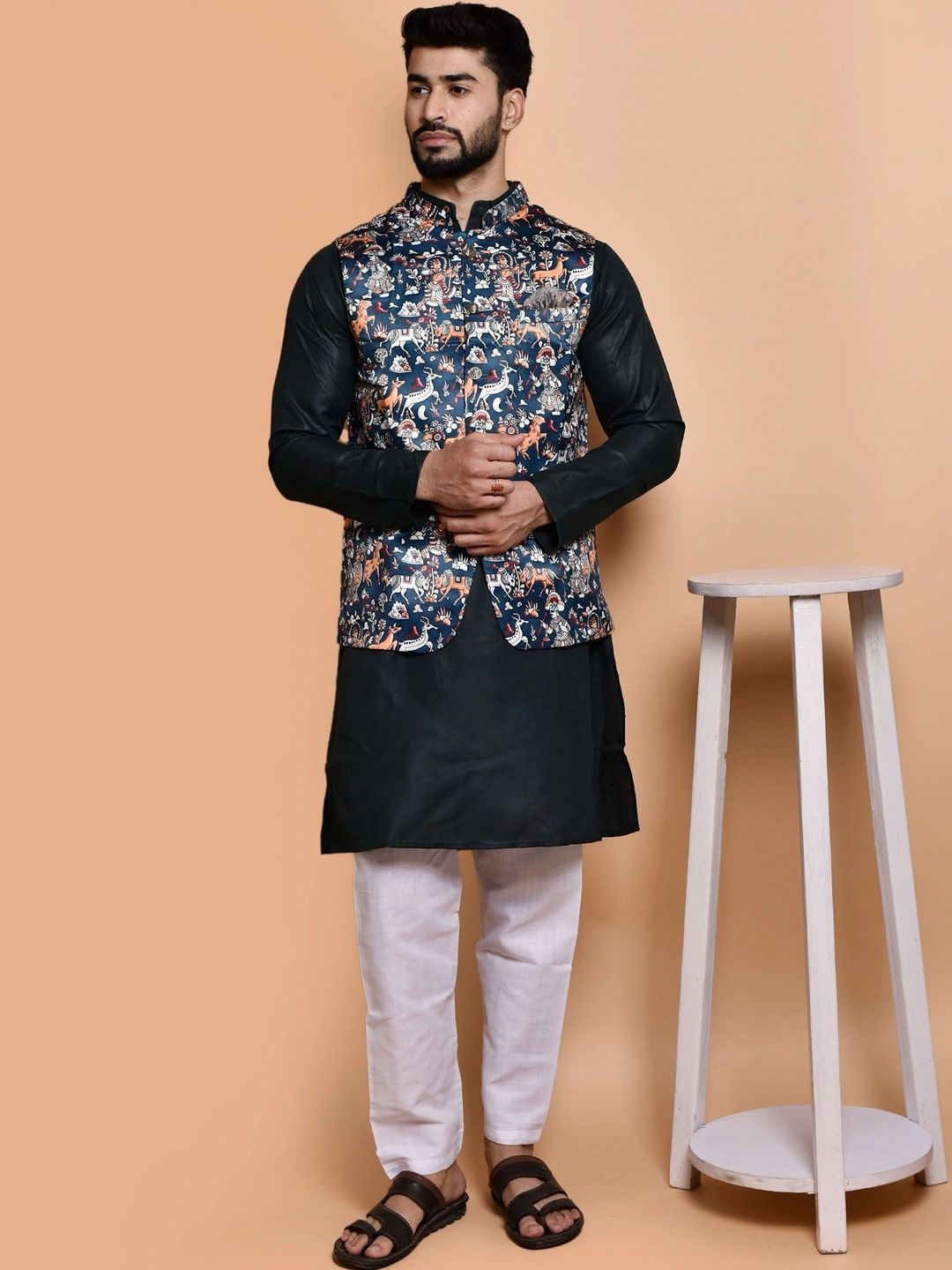Moda Rapido Men Regular Pure Cotton Kurta with Pyjamas-picture-16