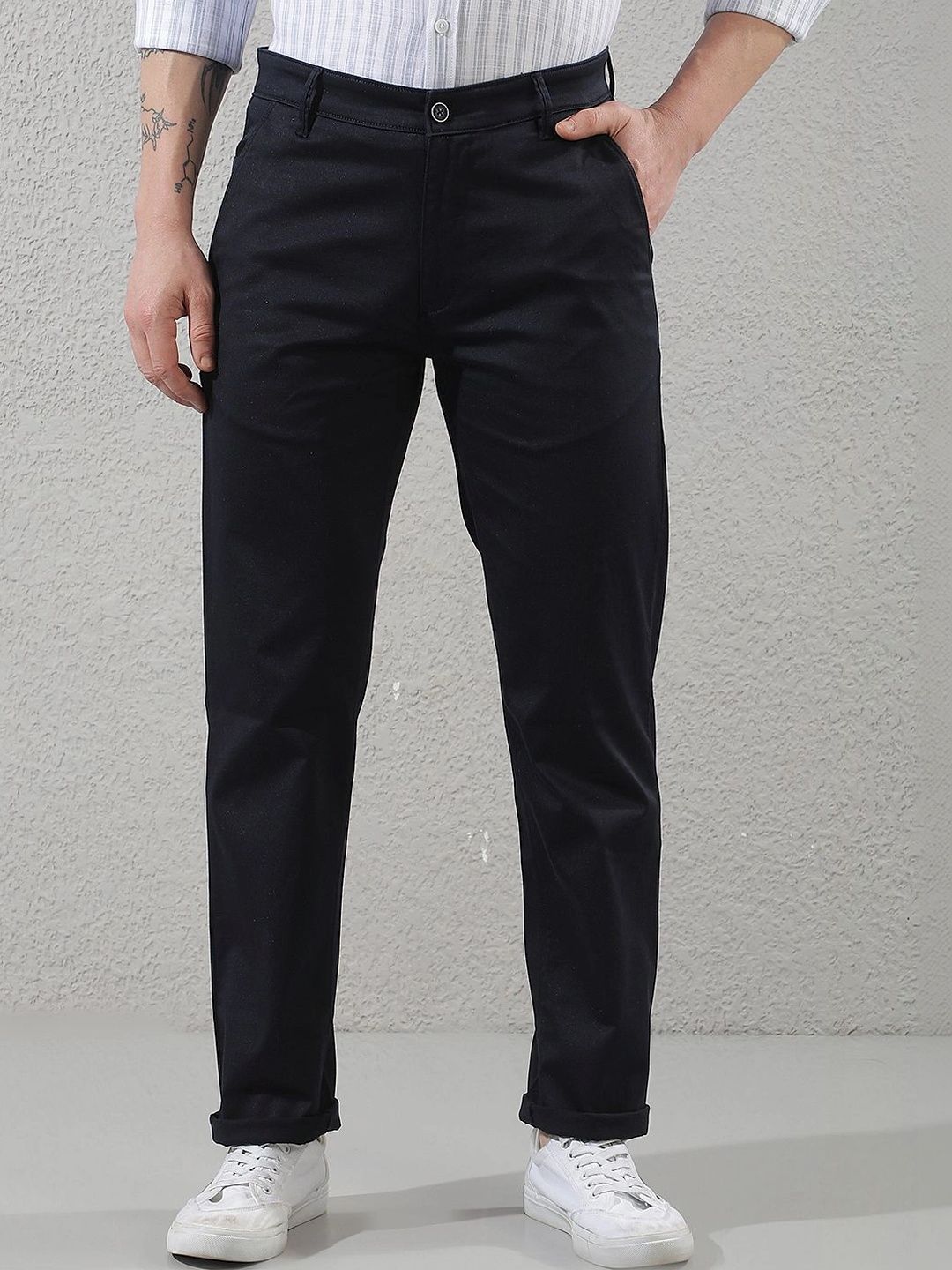 Crimsoune Club Men Straight Fit Chinos Trousers-picture-15
