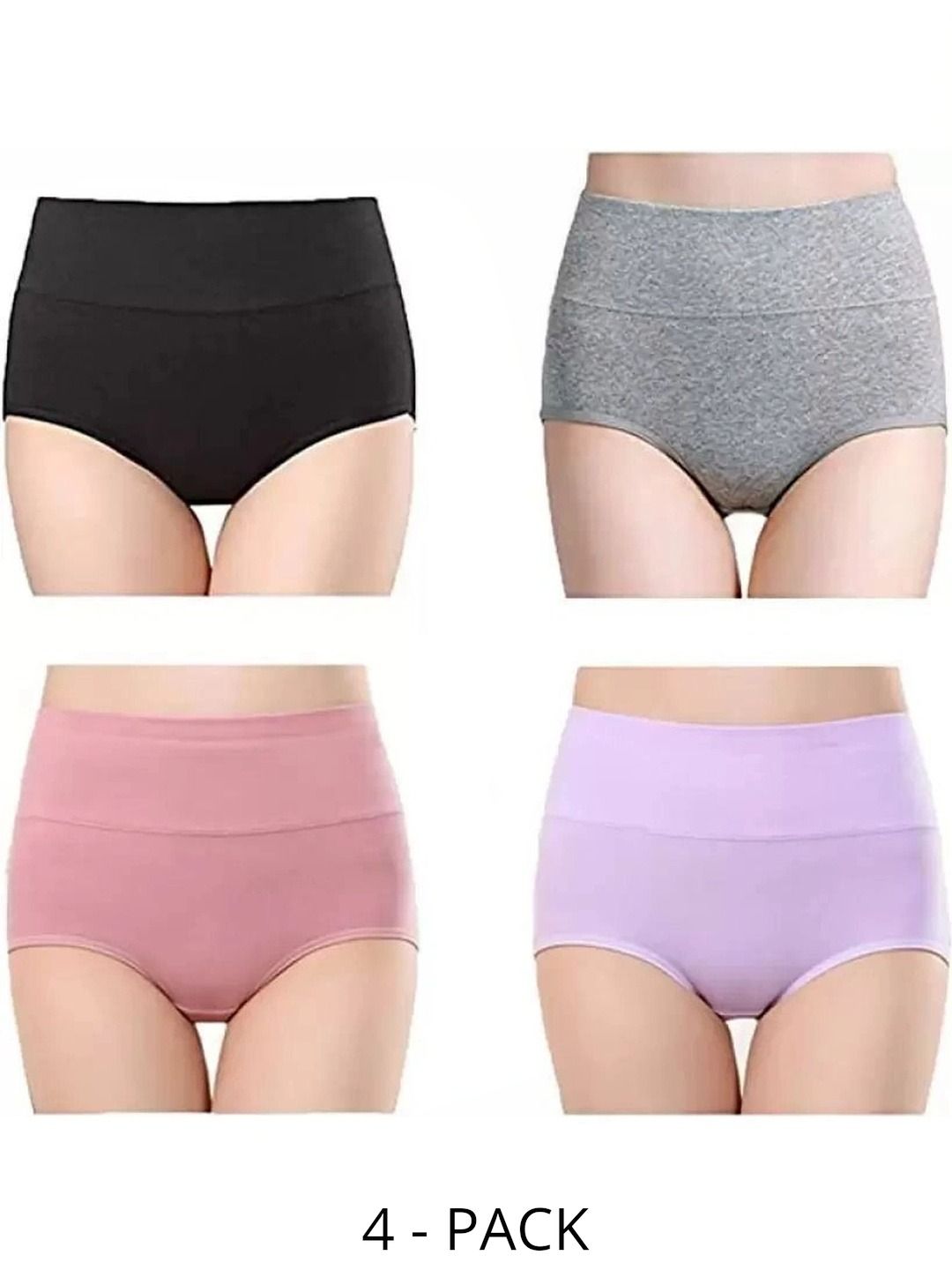 Bebron Women Pack of 4 Assorted Basic Briefs-picture-47