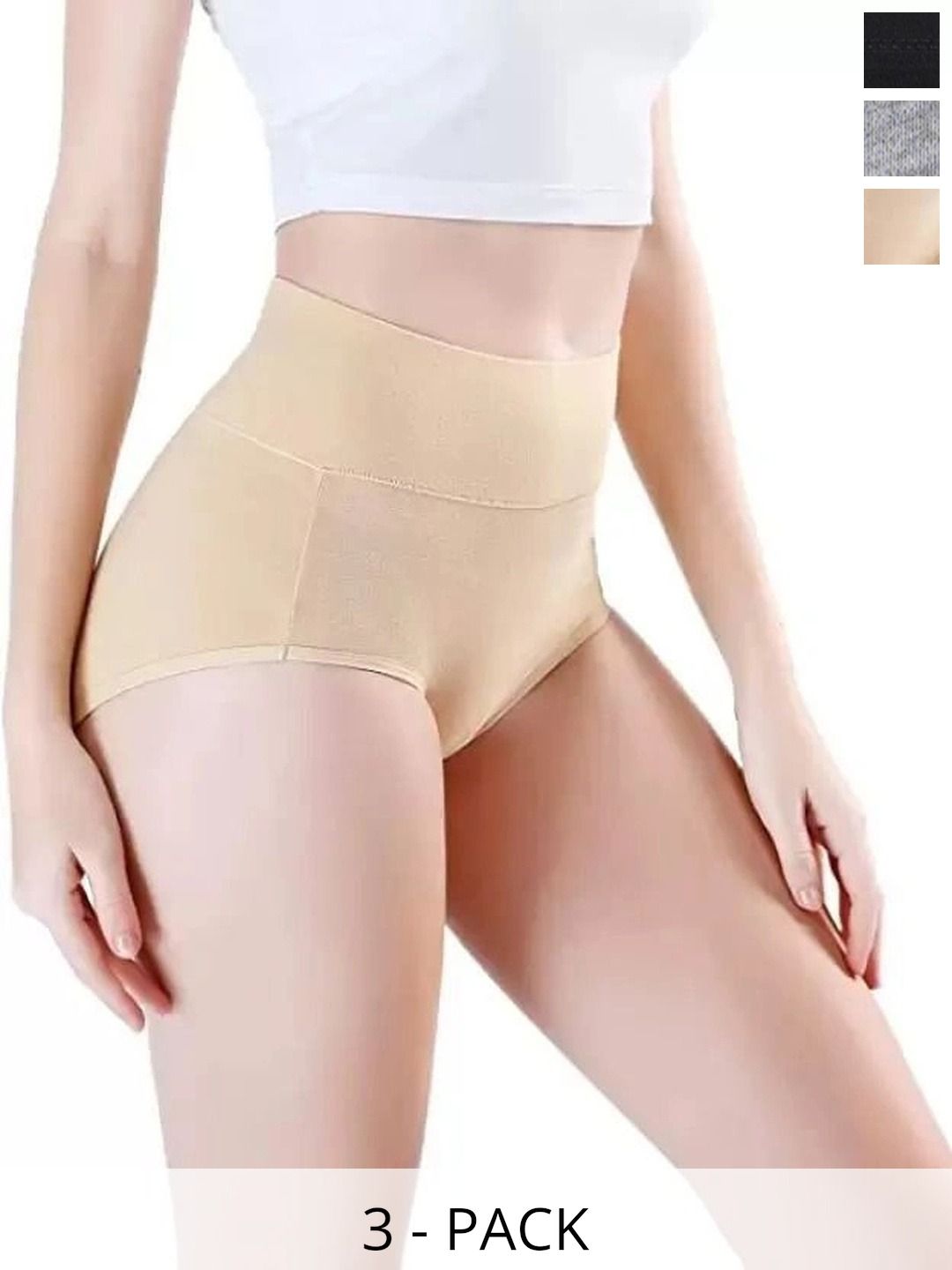Bebron Women Pack of 3 Assorted Basic Briefs-picture-12