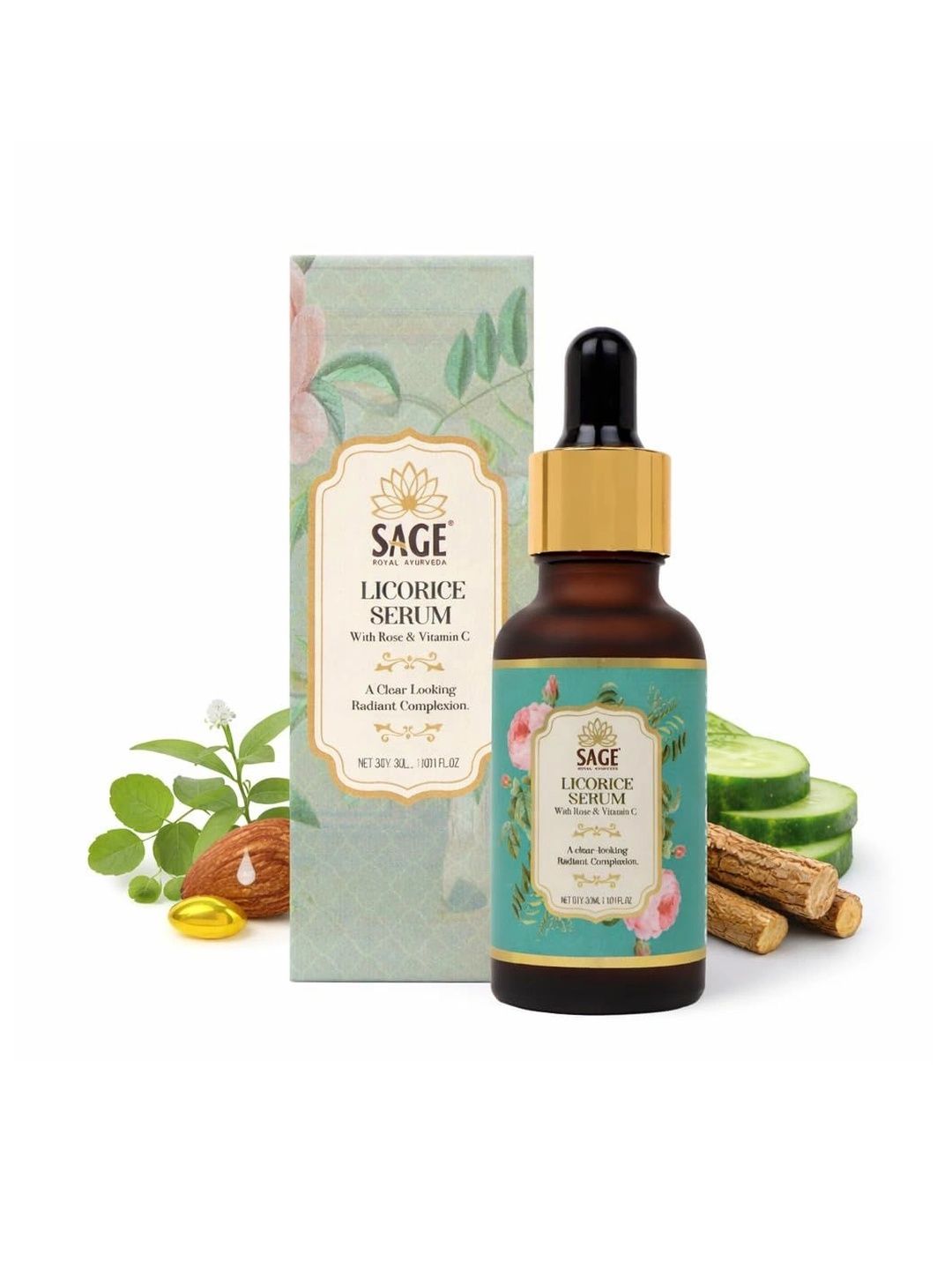 Sage Royal Ayurveda Licorice & Vitamin C Face Serum - 30 ml-picture-26