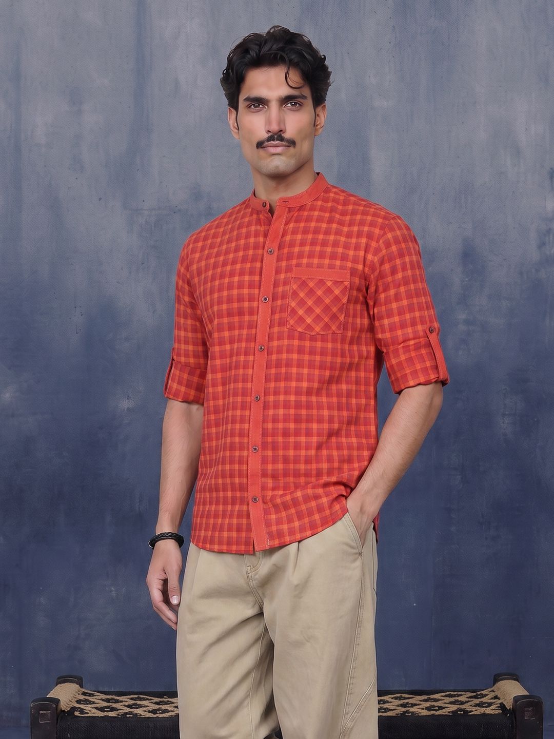 Taavi Woven Legacy Checked Kurta-picture-15
