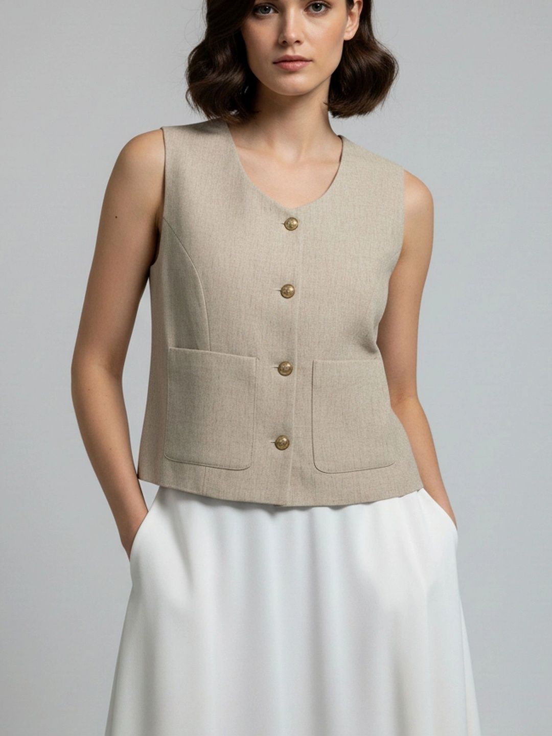 Neet V-Neck Waistcoat-picture-19