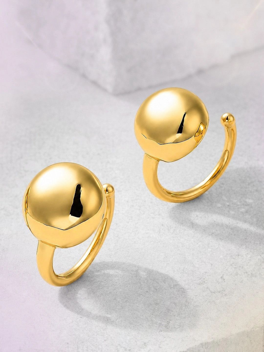 MAZZINI Dome Shaped Ear Cuff Earrings-picture-56