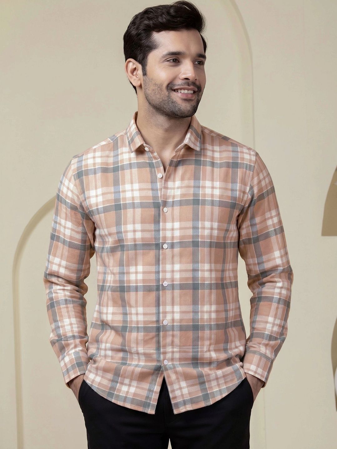 WOXEN Men Tartan Checks Checked Casual Shirt-picture-28