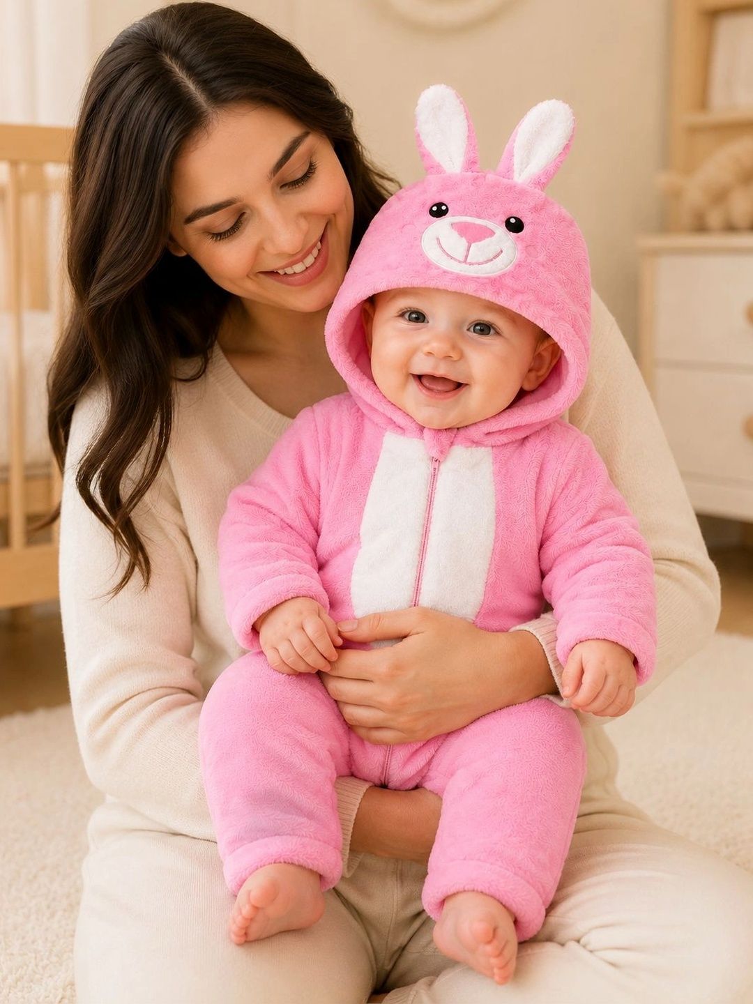 BabyZone Infants Colourblocked Hooded Rompers-picture-34