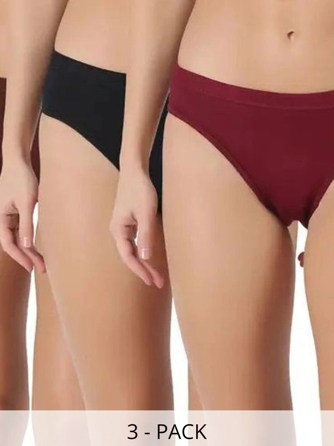 Bebron Women Pack of 3 Assorted Cotton Bikini-picture-40