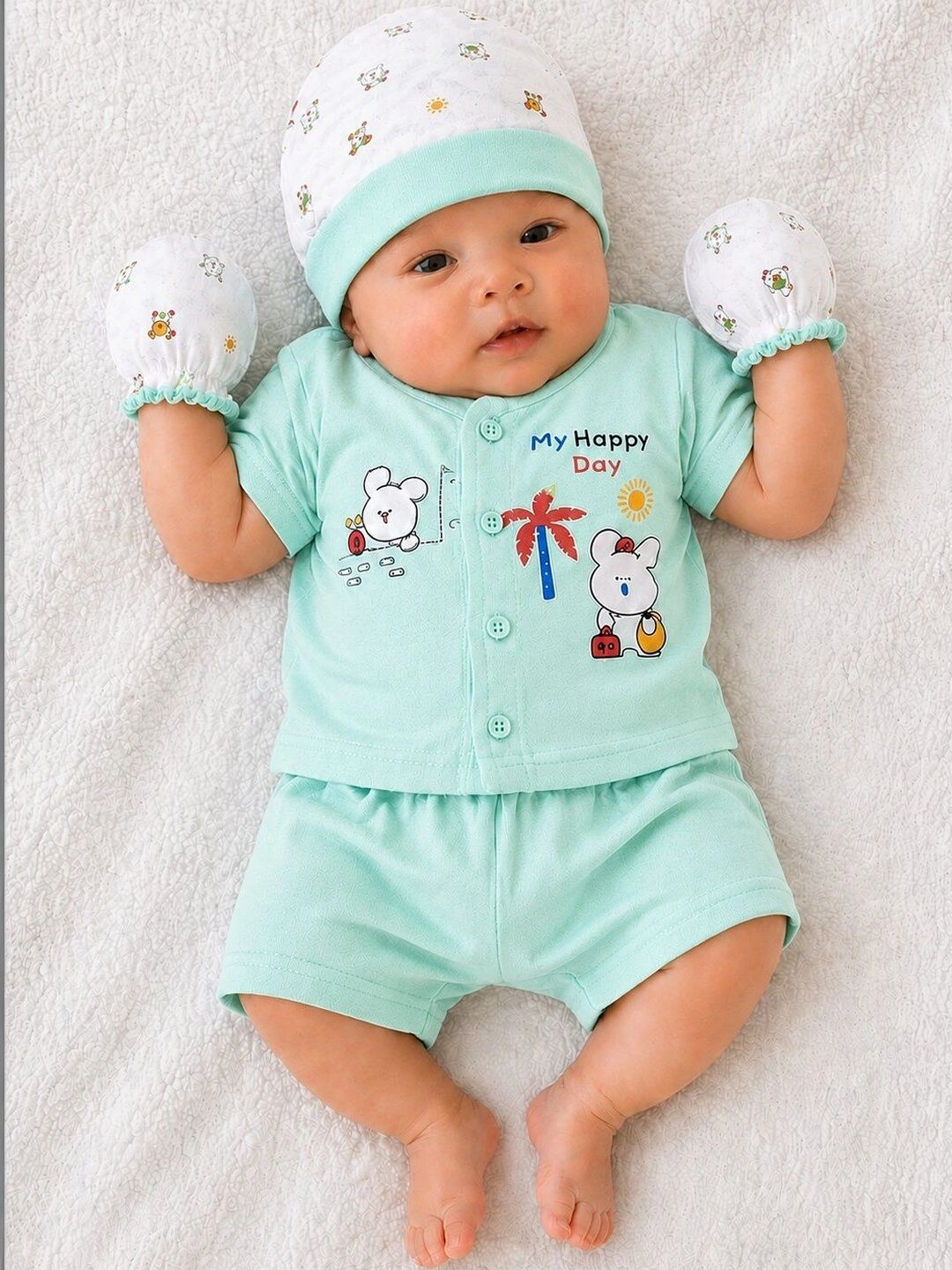 SWEET CABOODLES Unisex Kids Printed T-shirt with Shorts-image-42