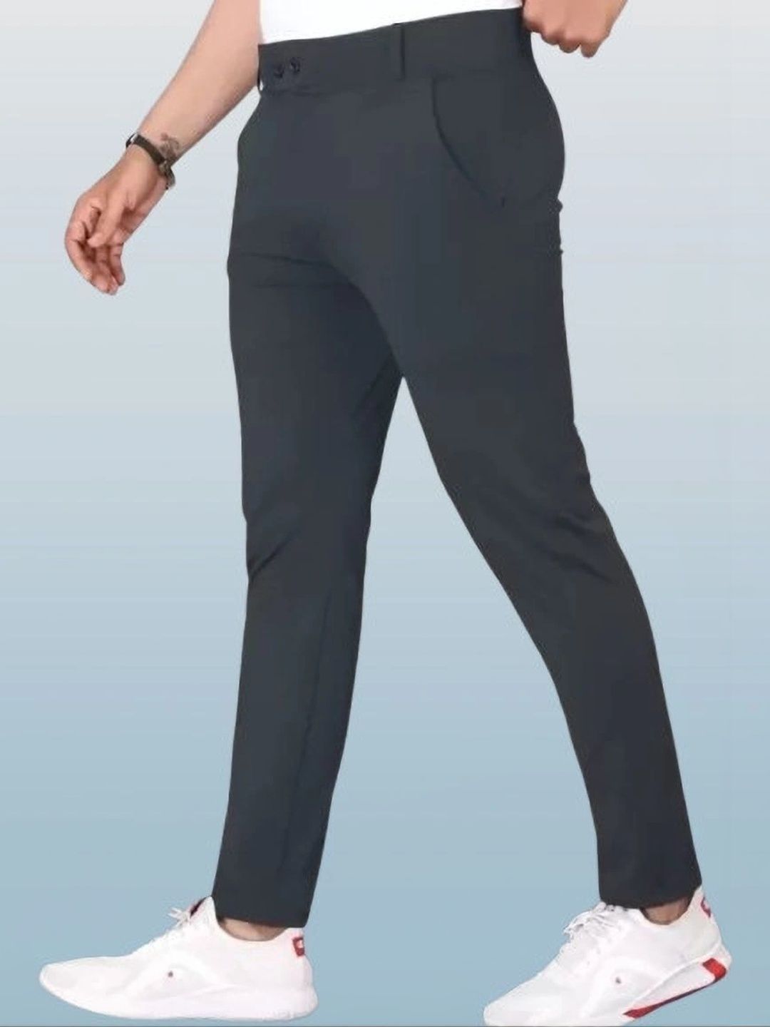 Nitya TrackP Men Smart Slim Fit Trousers-picture-43
