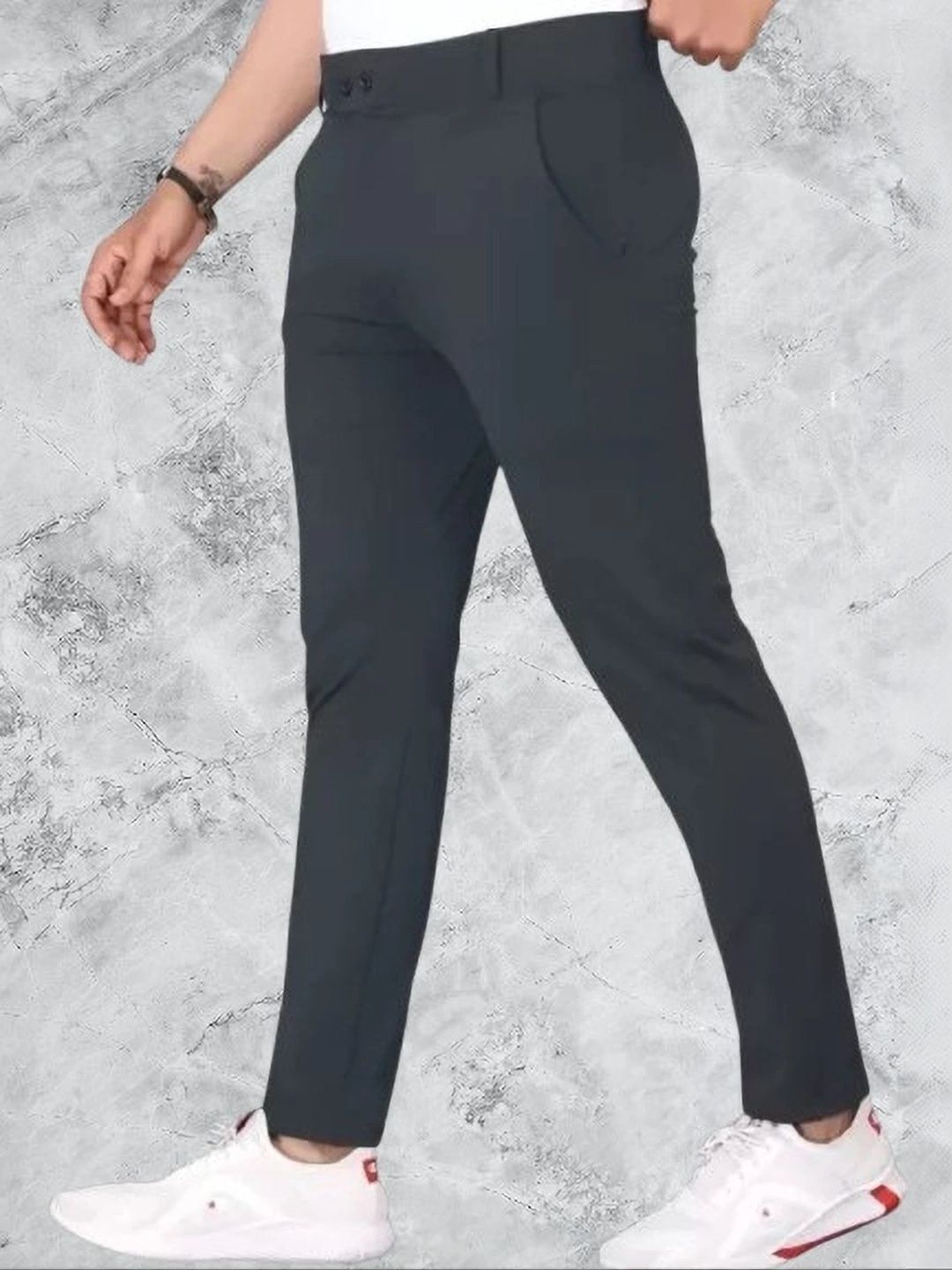Nitya TrackP Men Smart Slim Fit Chinos Trousers-picture-31