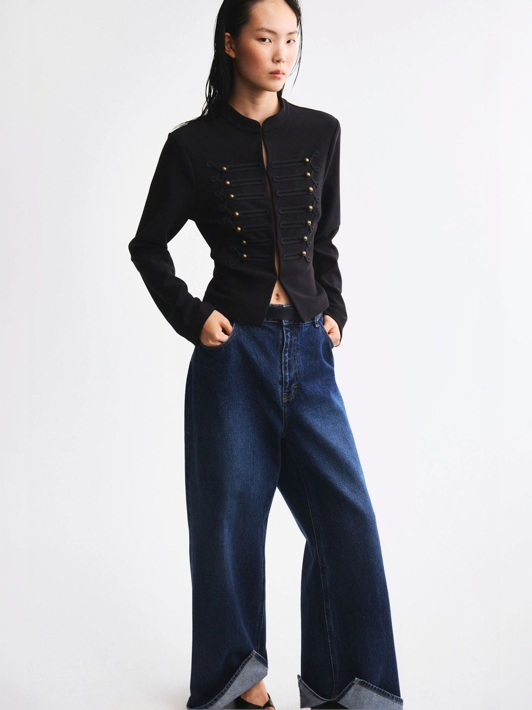 H&M Women Crop Open Front Jacket-picture-30