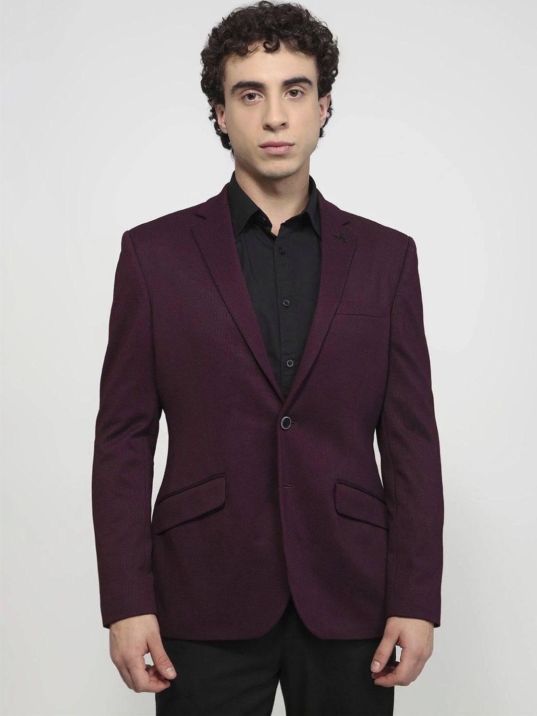 Parx Notched Lapel Single-Breasted Blazers-picture-41