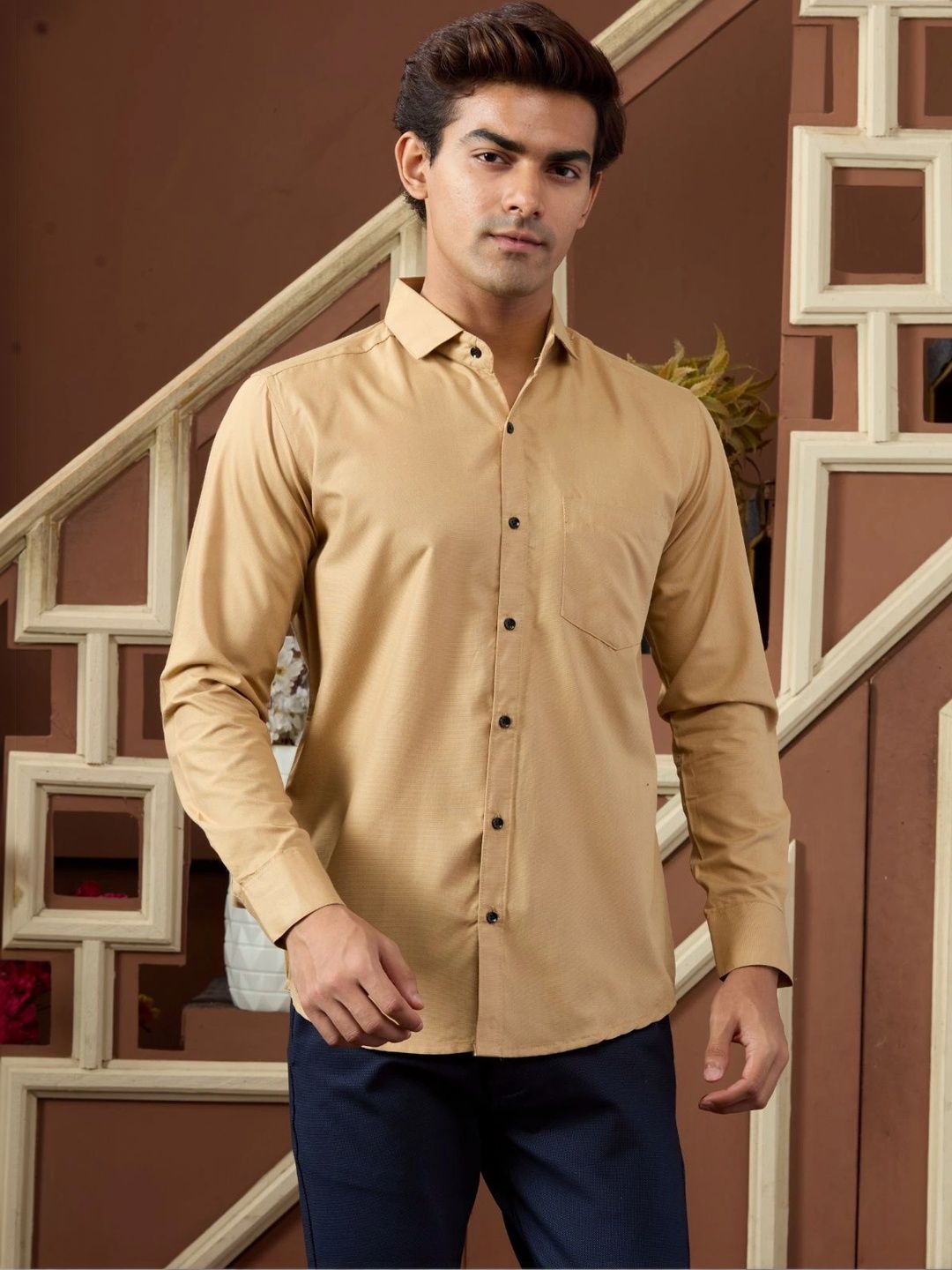 HERE&NOW Men Slim Fit Formal Shirt-image-14