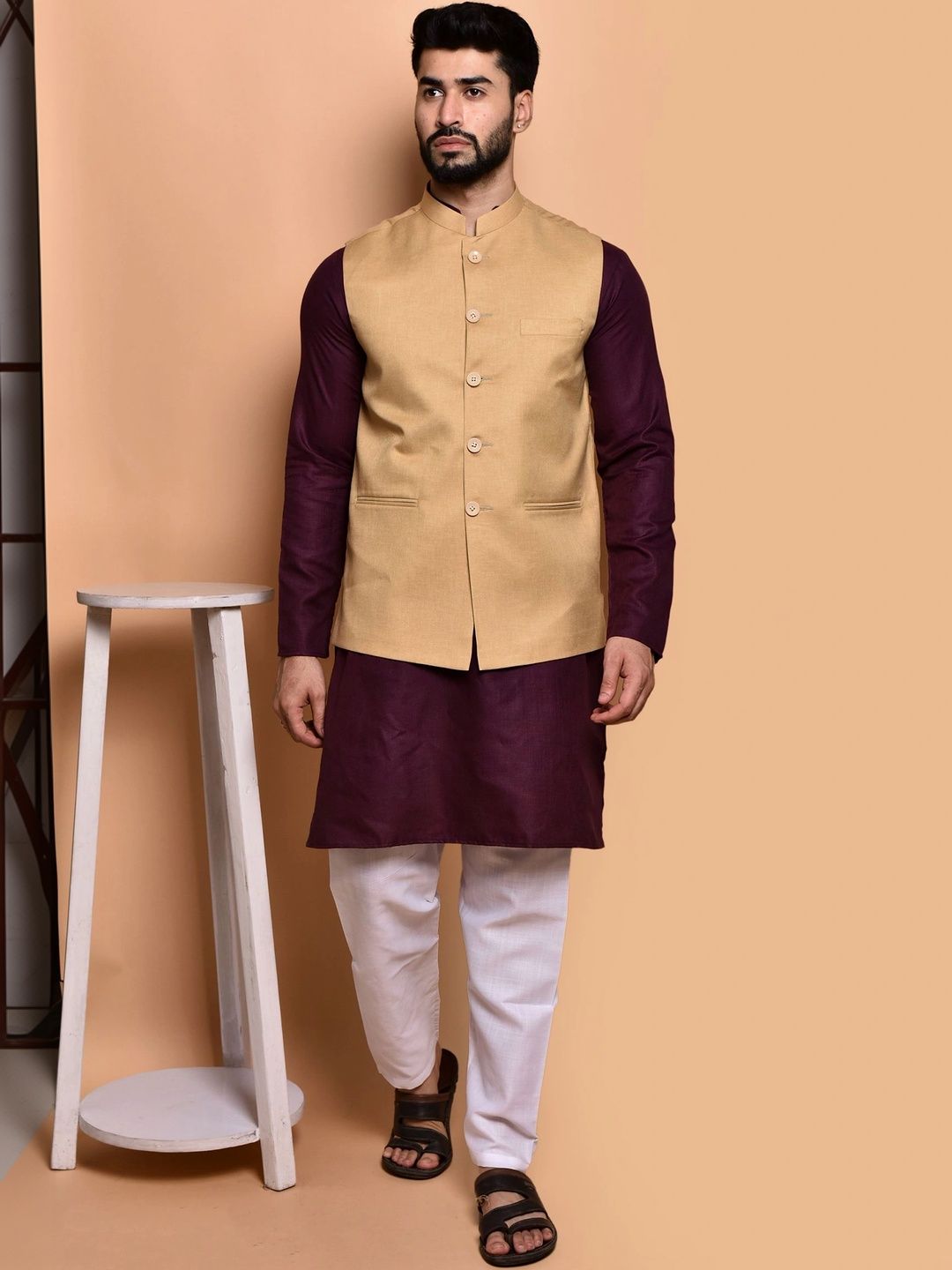 Moda Rapido Men Regular Pure Cotton Kurta with Pyjamas-picture-39
