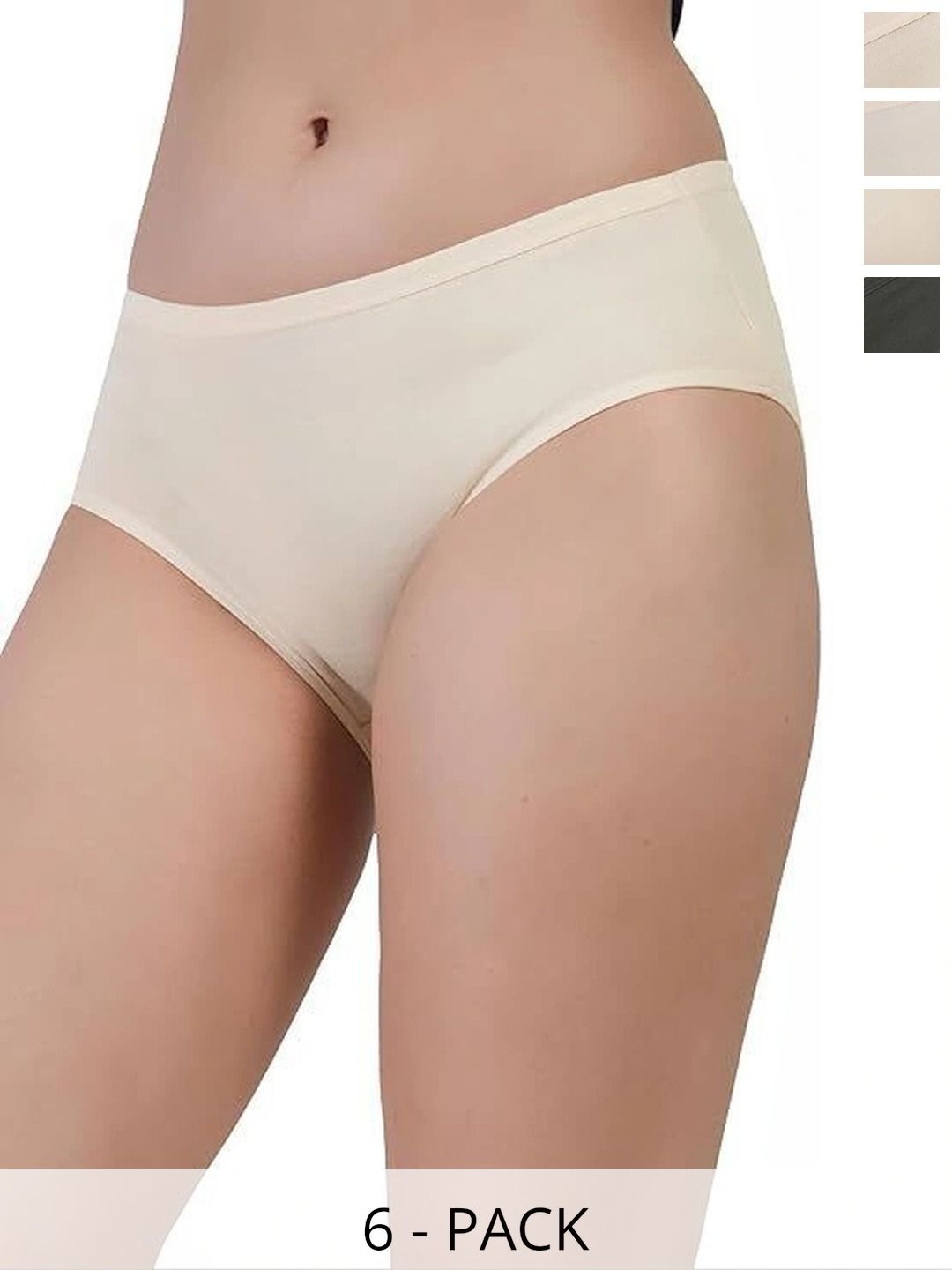 Bebron Women Pack of 6 Assorted Basic Briefs-picture-34