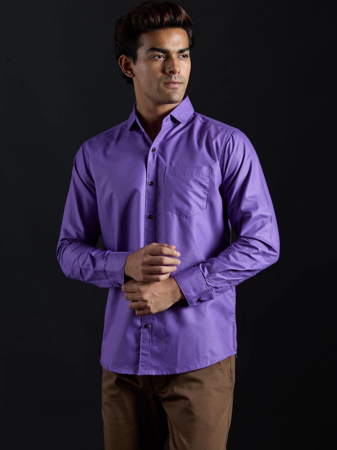 HERE&NOW Men Slim Fit Formal Shirt-image-17