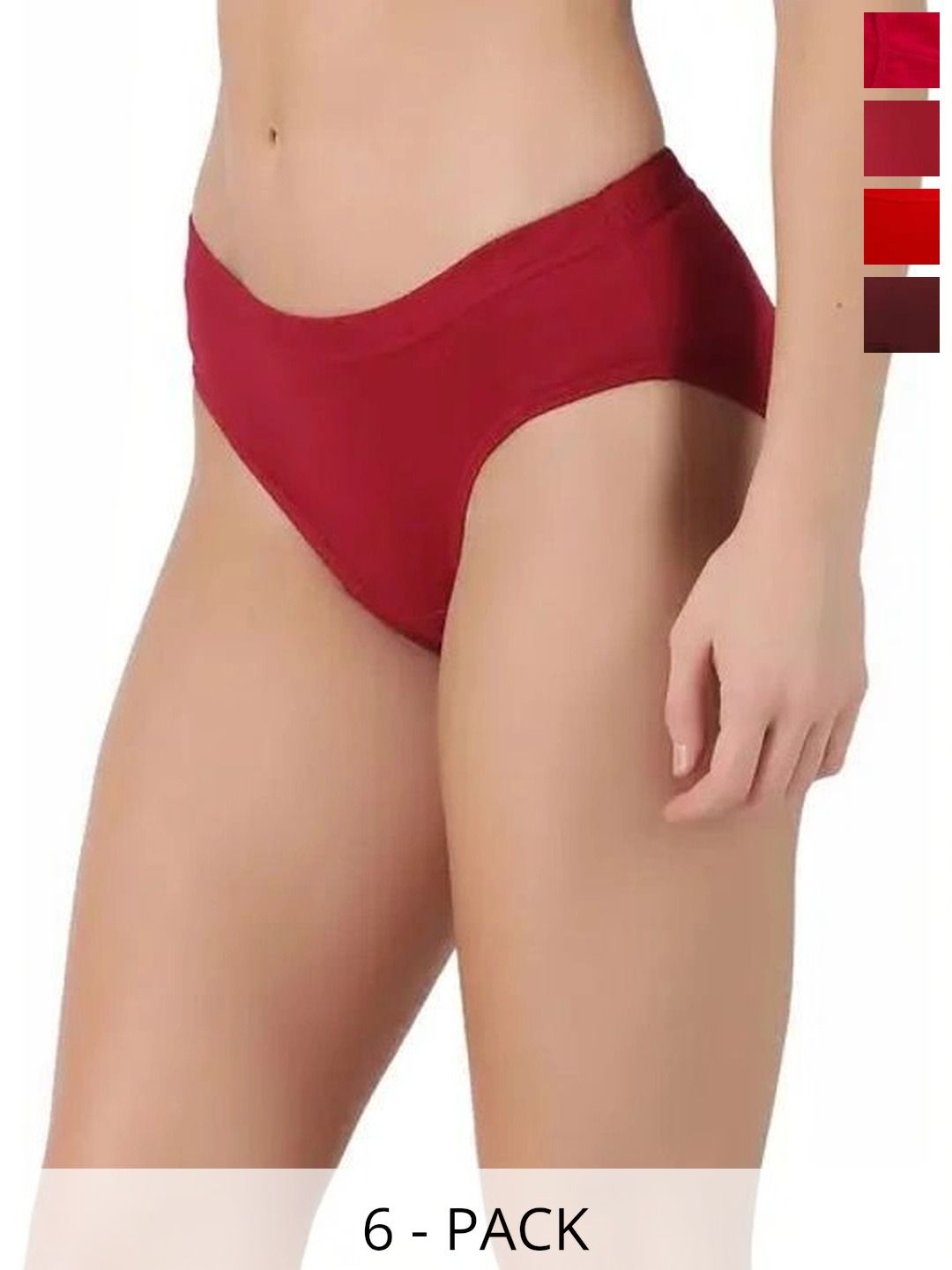 Bebron Women Pack of 6 Assorted Cotton Basic Briefs-picture-19