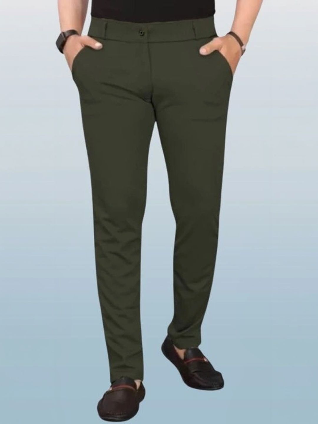 Nitya TrackP Men Smart Slim Fit Chinos Trousers-picture-28
