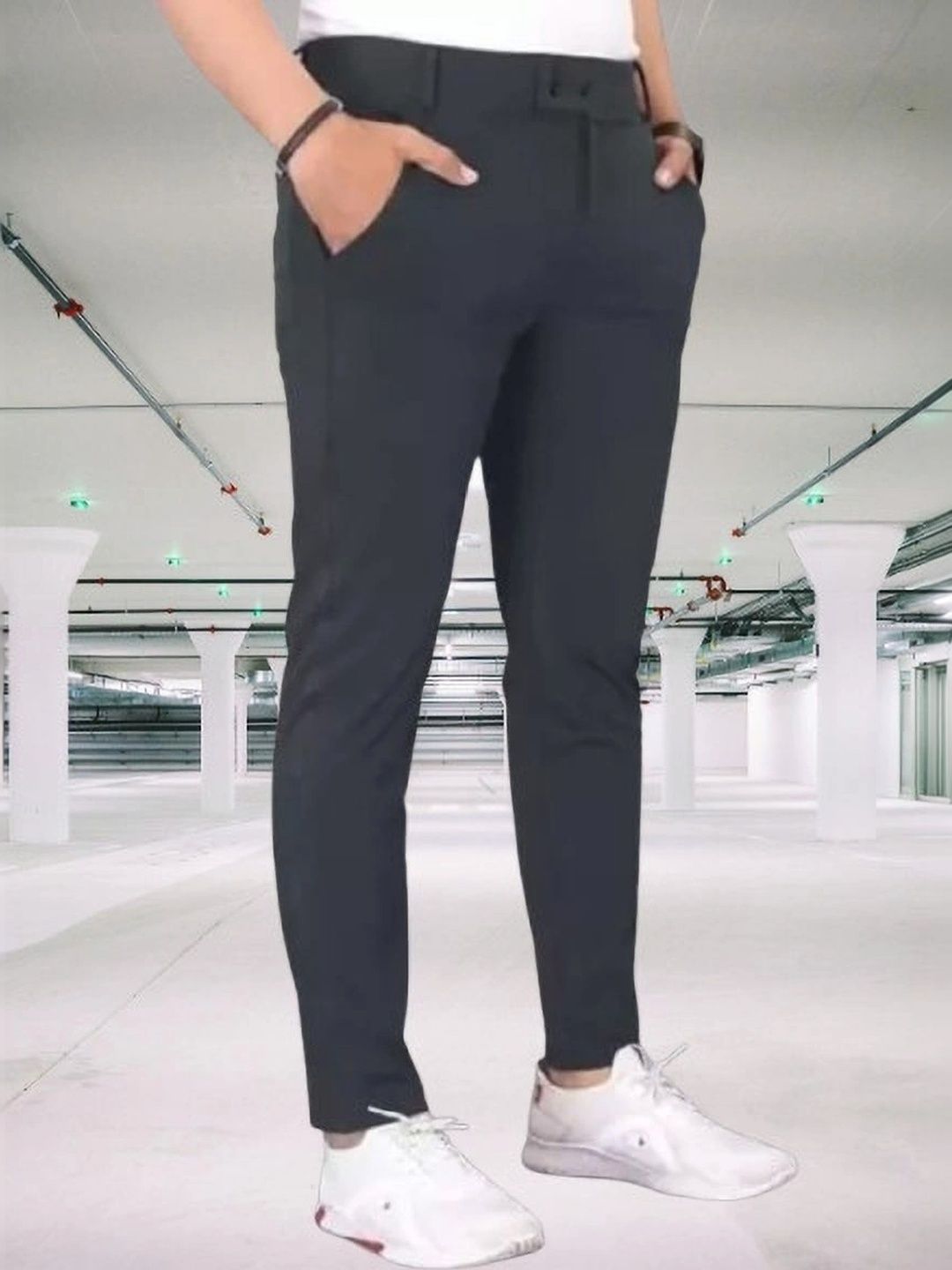 Nitya TrackP Men Smart Slim Fit Trousers-picture-54
