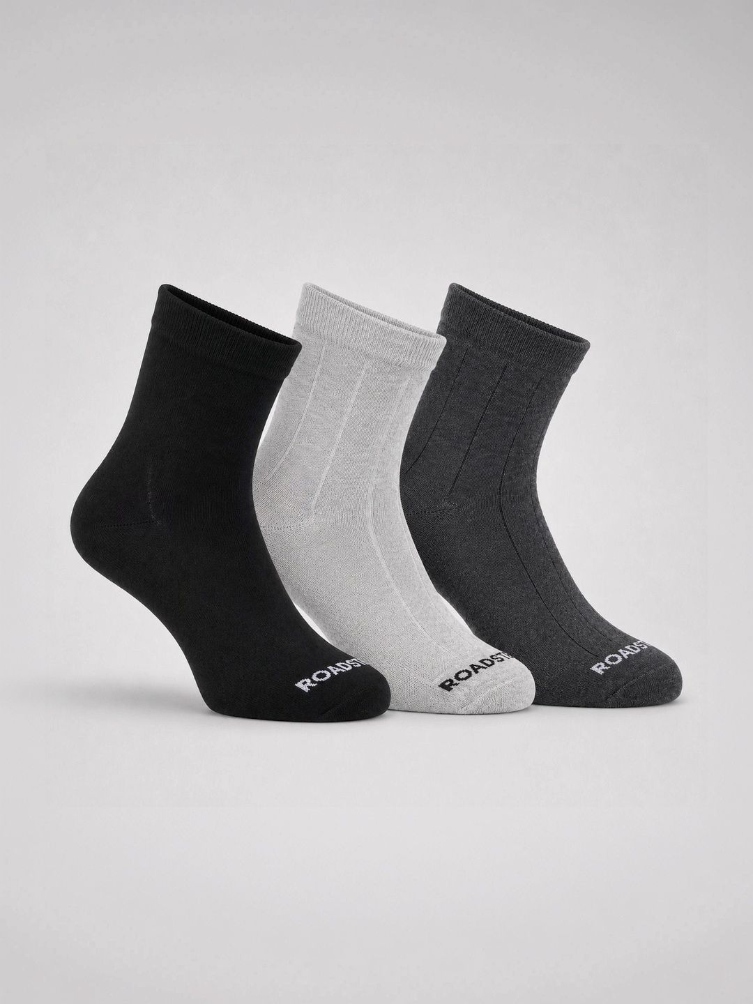 Roadster Men Pack of 3 Cotton Patterned Above Ankle Socks-image-45