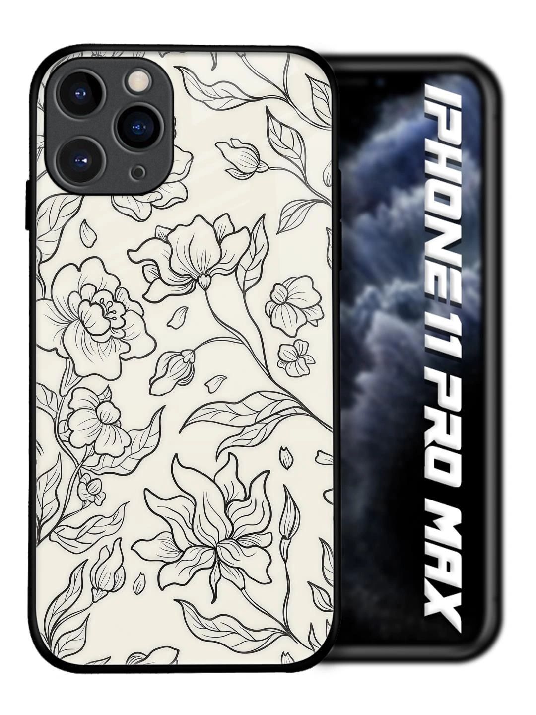 QRIOH Floral Printed iPhone 11 Pro Max Back Case Mobile Accessories-picture-36