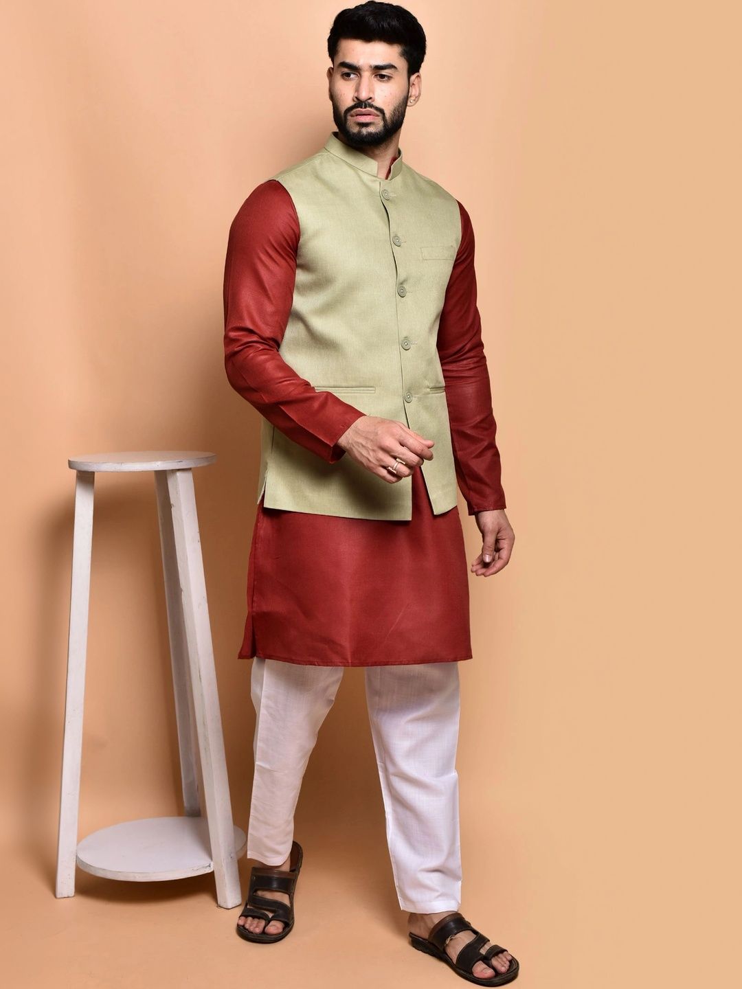 Moda Rapido Men Regular Pure Cotton Kurta with Pyjamas-picture-53