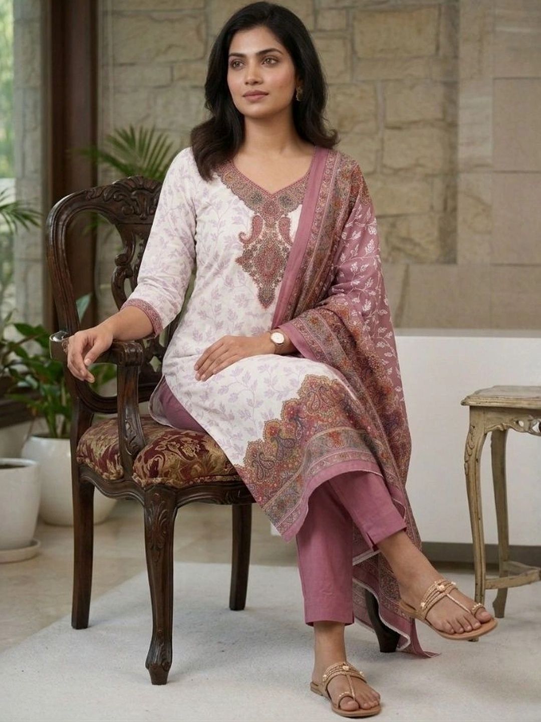 Kriti Printed Unstitched Dress Material-picture-3