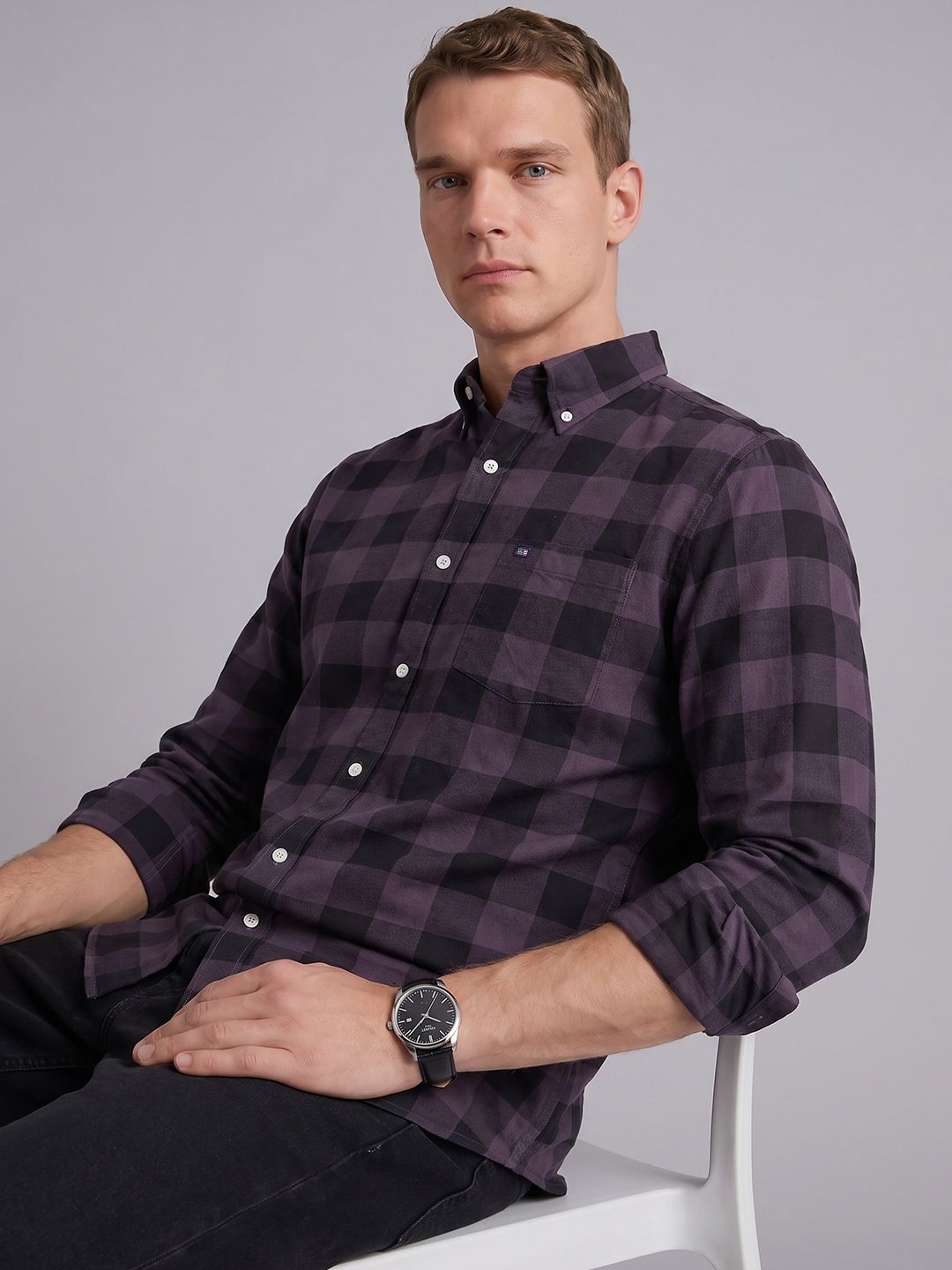 Arrow Sport Buffalo Checked Casual Shirt-image-47