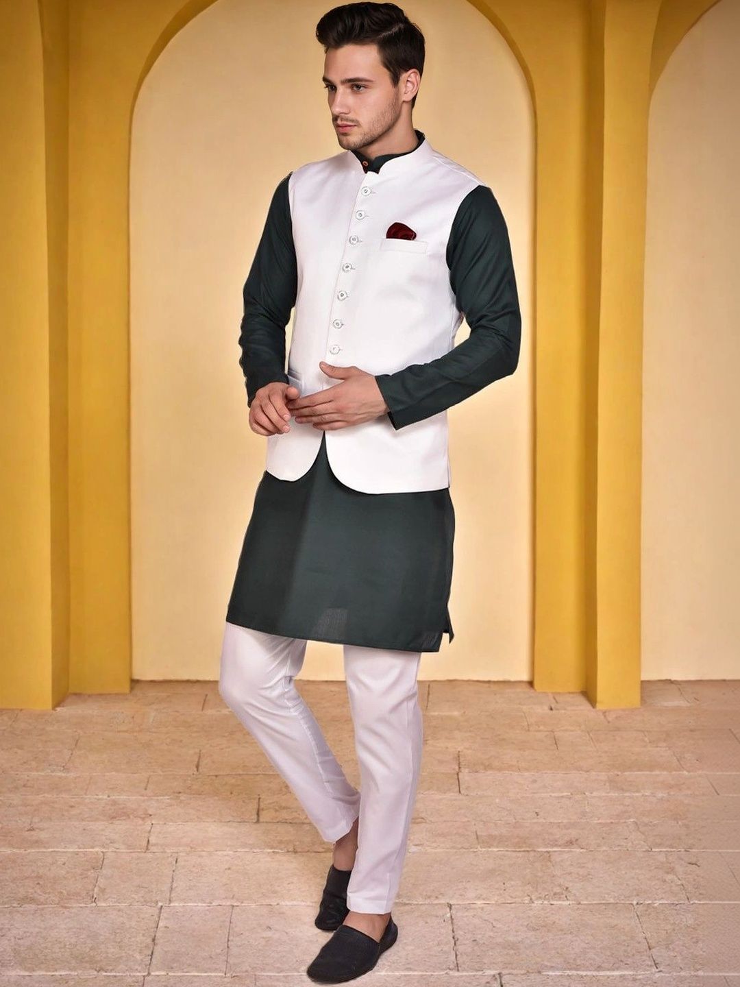 Moda Rapido Men Regular Pure Cotton Kurta with Pyjamas-picture-47