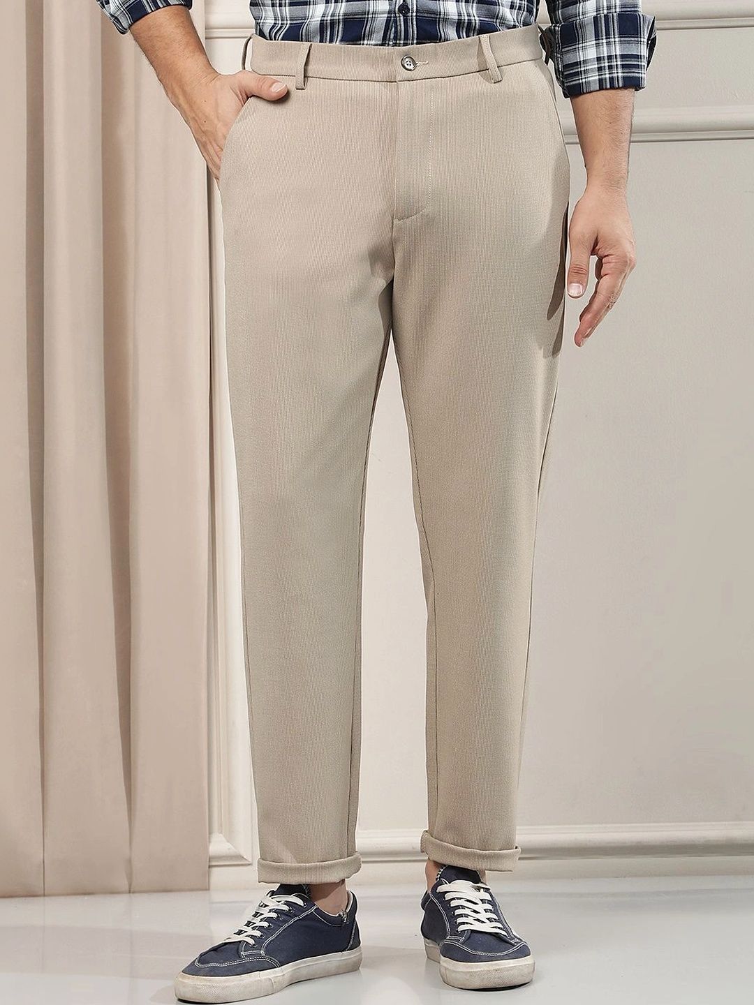 Crimsoune Club Men Slim Fit Chinos Trousers-image-33