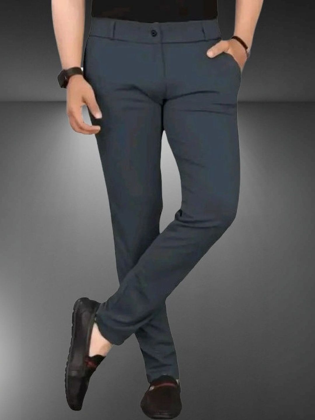 Nitya TrackP Men Smart Slim Fit Trousers-picture-21
