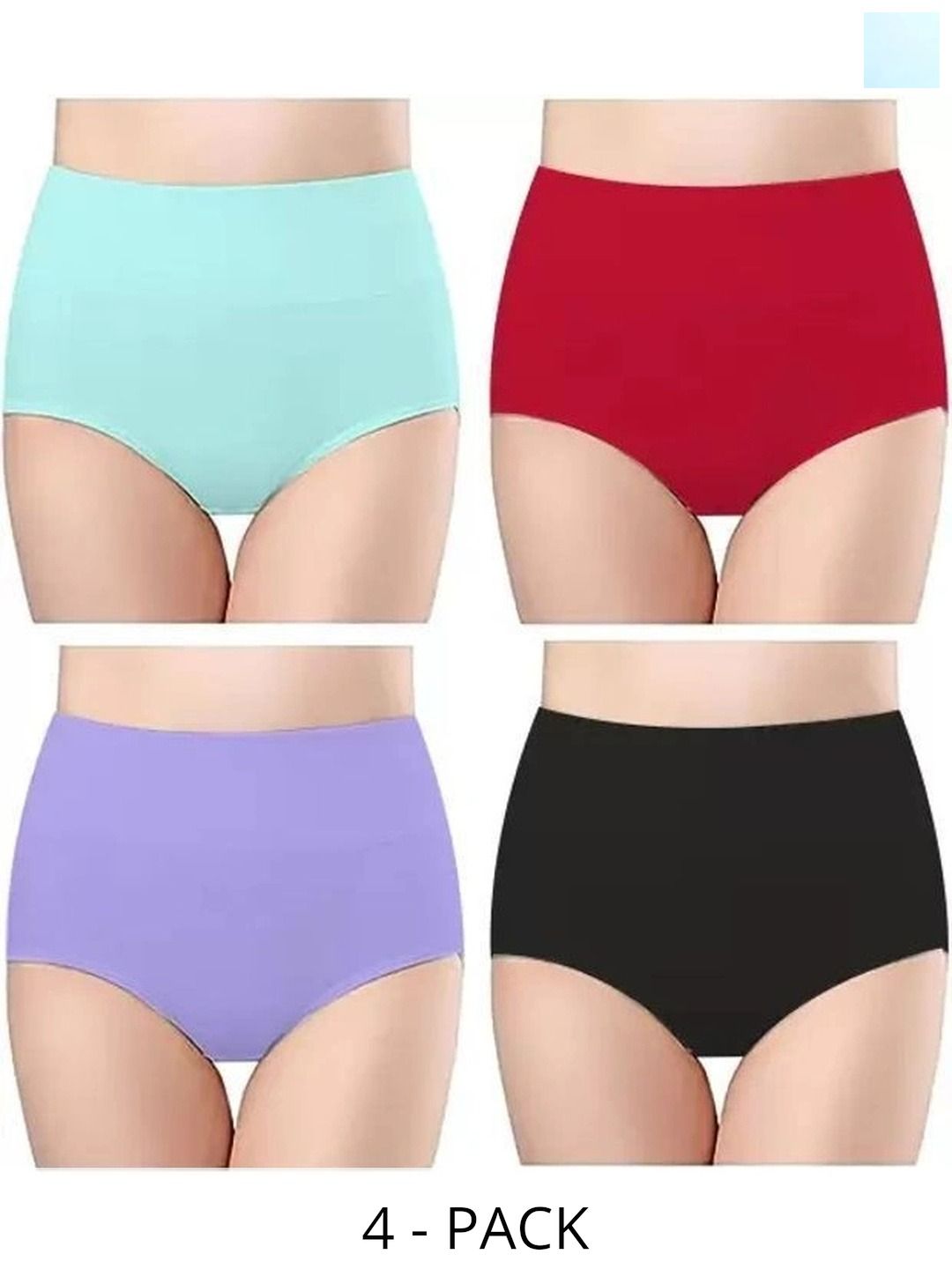 Bebron Women Pack of 4 Assorted Basic Briefs-picture-26