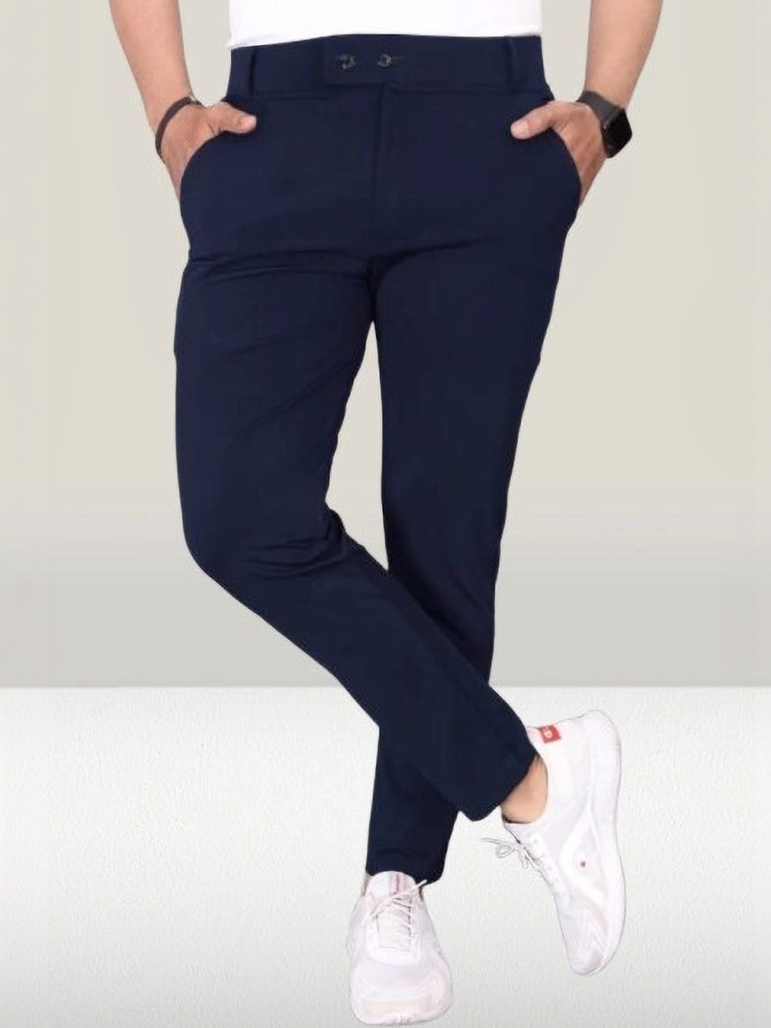 Nitya TrackP Men Smart Slim Fit Chinos Trousers-picture-29