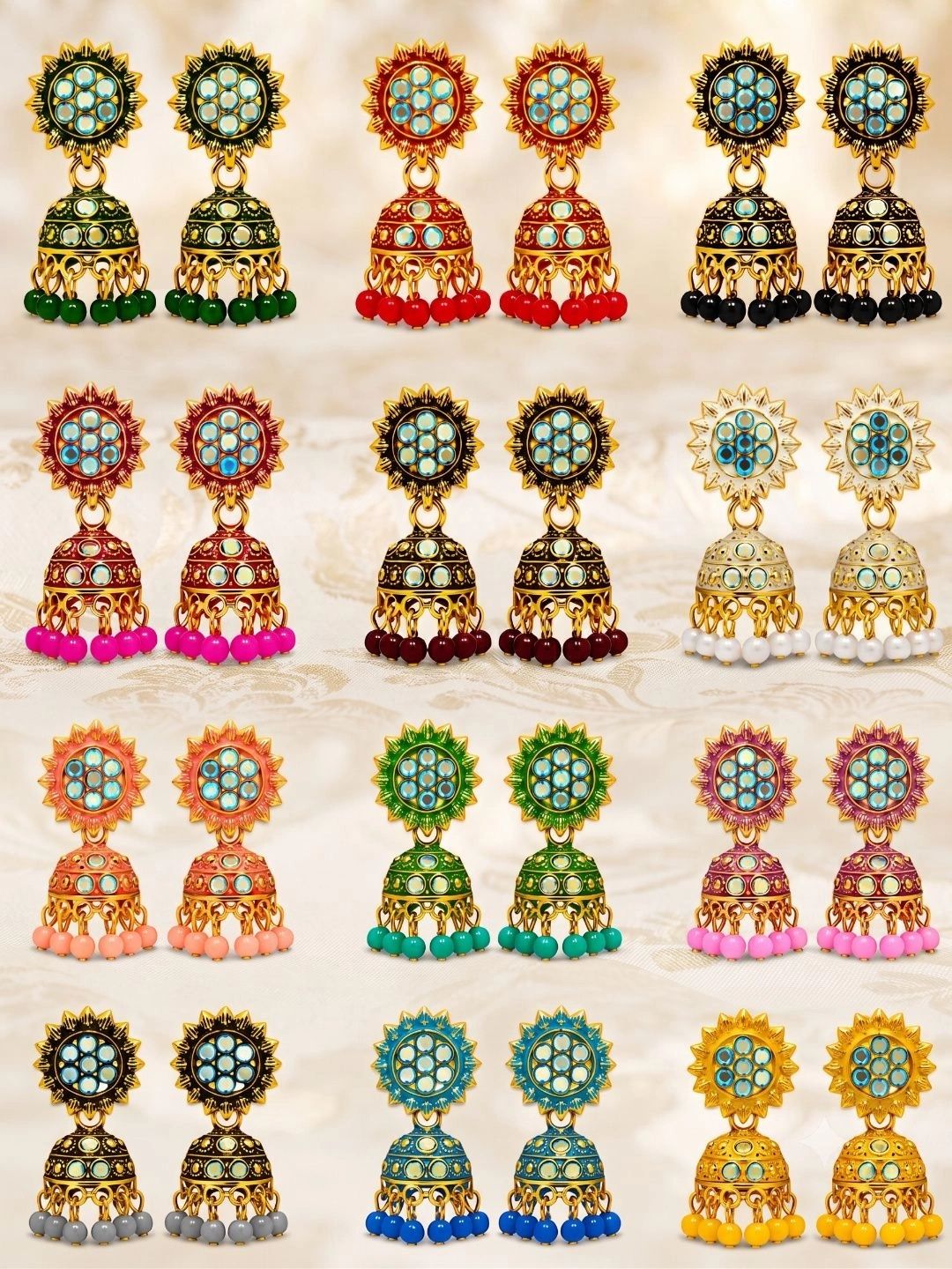 Jiyansh Trading Circular Jhumkas Earrings-picture-15