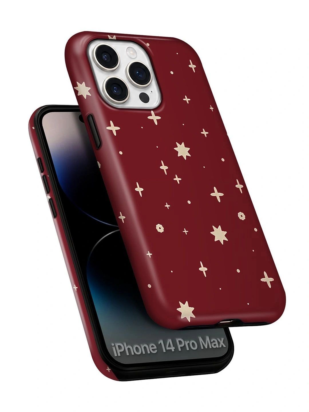 QRIOH Geometric Printed iPhone 14 Pro Max Back Case Mobile Accessories-picture-30
