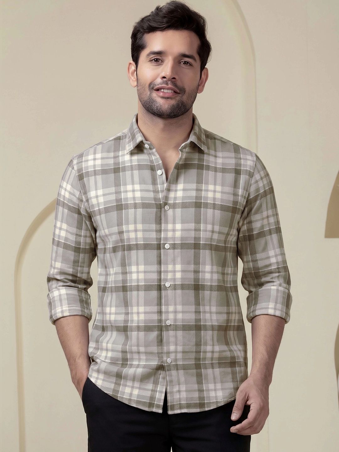 WOXEN Men Checked Casual Shirt-picture-26