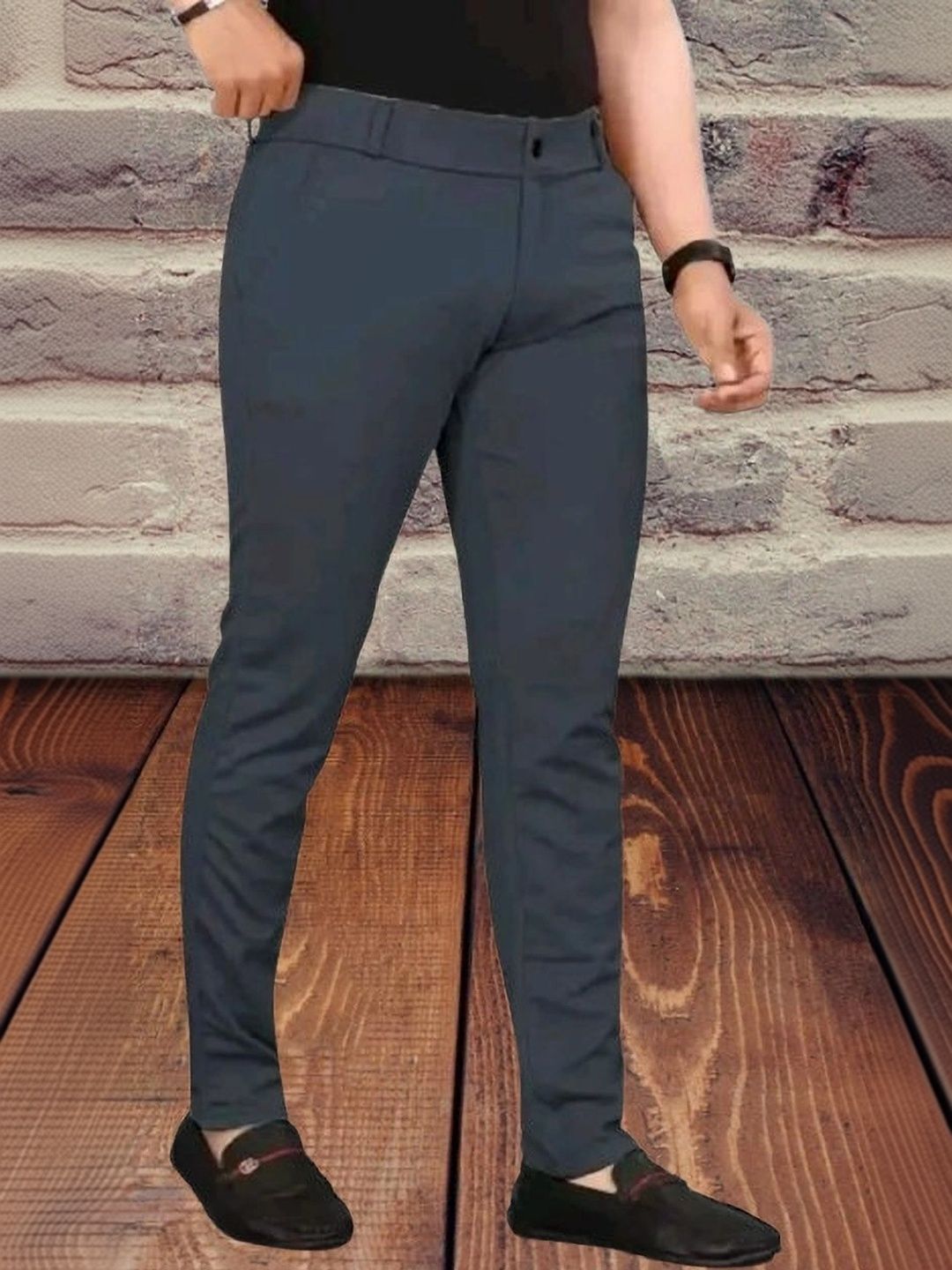 Nitya TrackP Men Smart Skinny Fit Trousers-picture-23