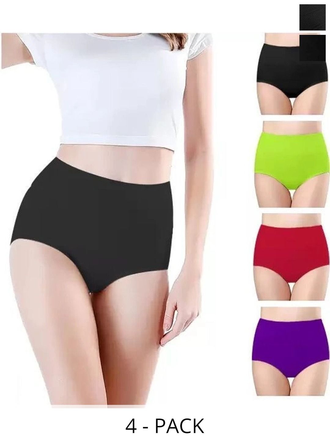 Bebron Women Pack of 4 Assorted Basic Briefs-picture-27