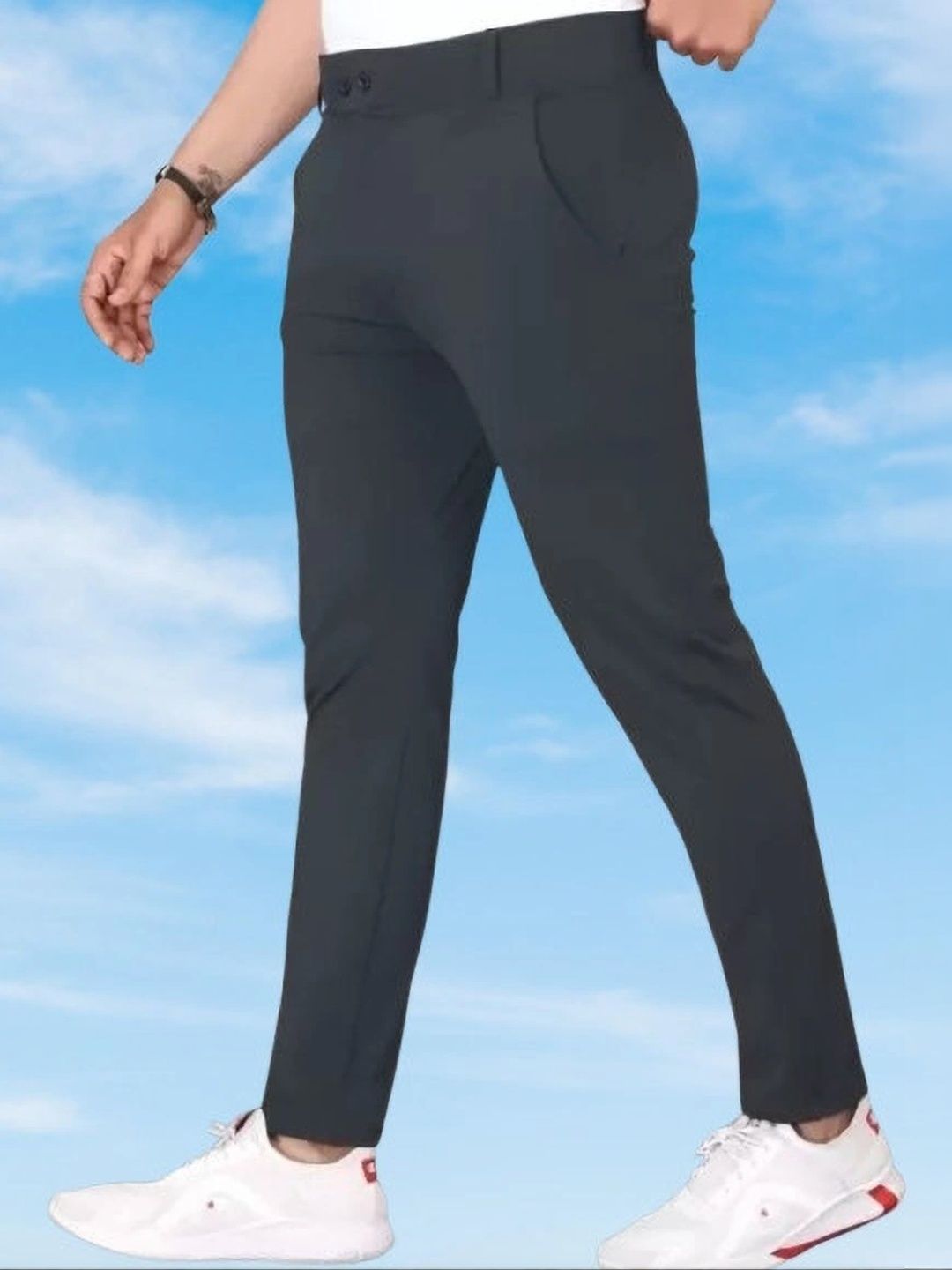 Nitya TrackP Men Smart Slim Fit Trousers-picture-13