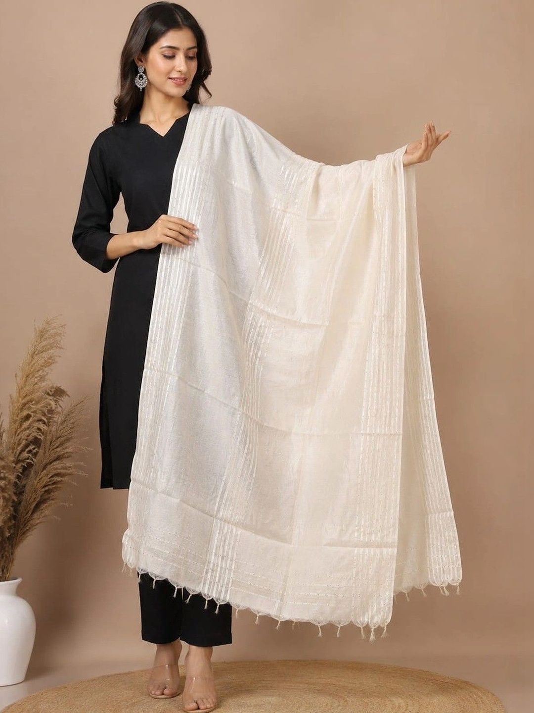 SAHINA DUPATTA Woven Design Dupatta-picture-11